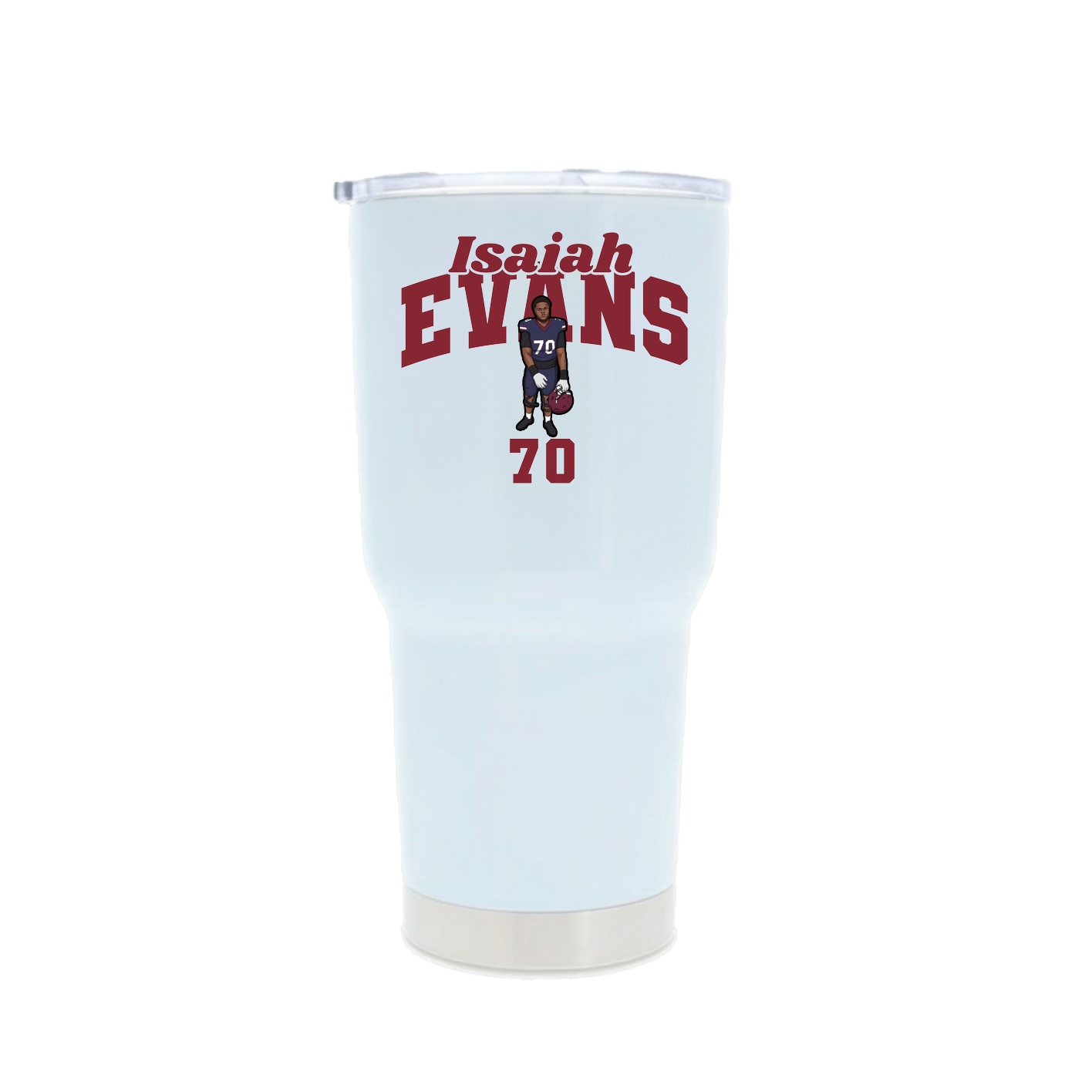 30oz Stainless Steel Tumbler — Signature Arch in White