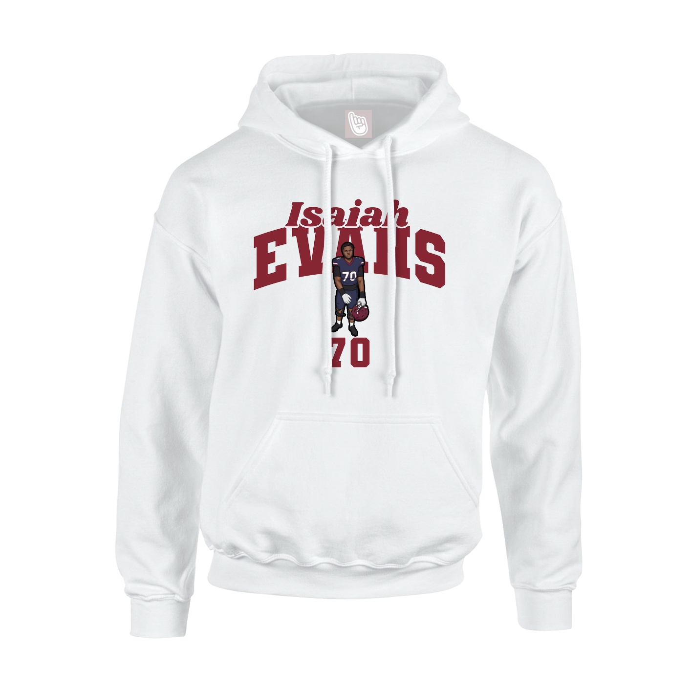 Hoodie — Signature Arch in White