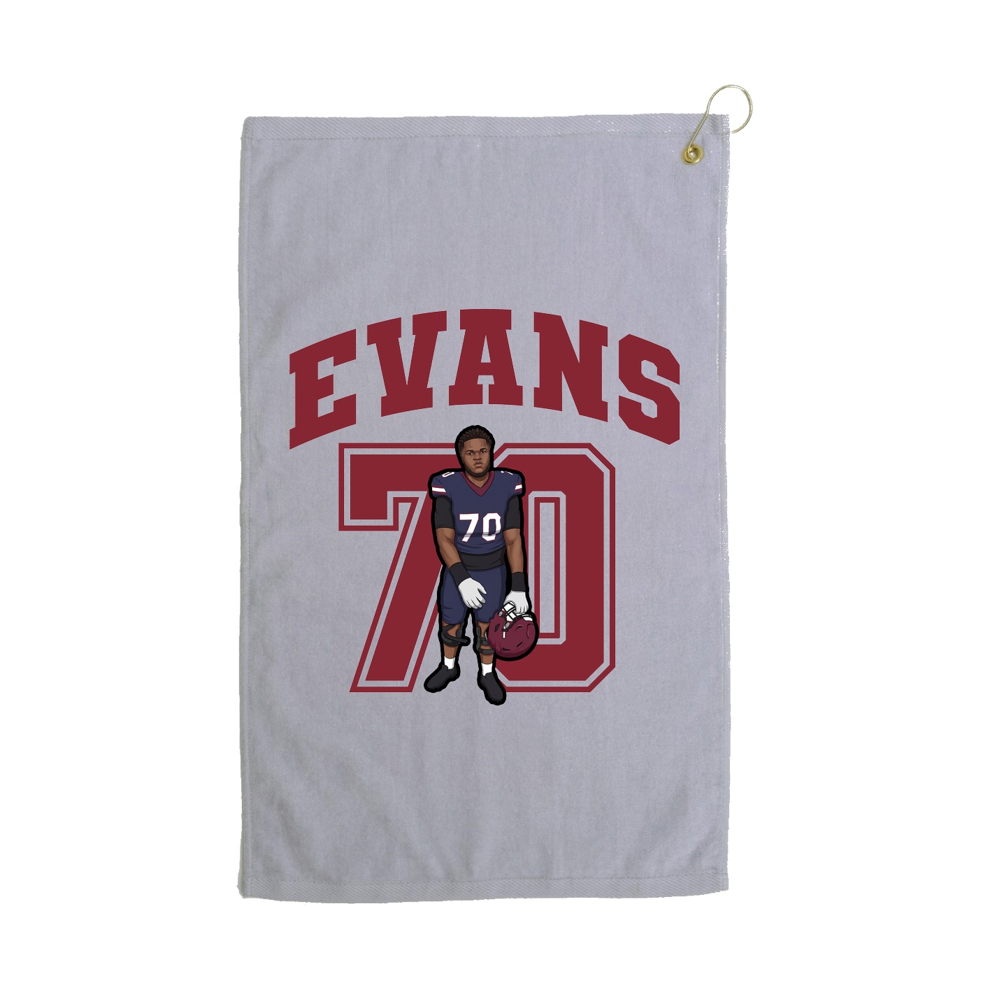 Golf Towel — Number in Grey