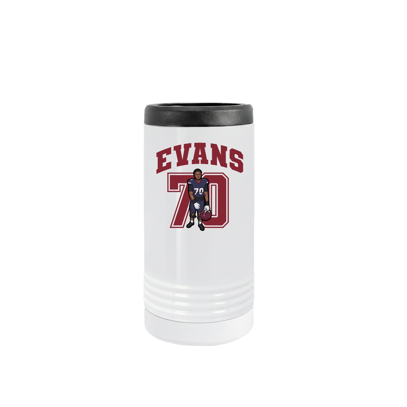 Slim Beverage Holder — Number in White