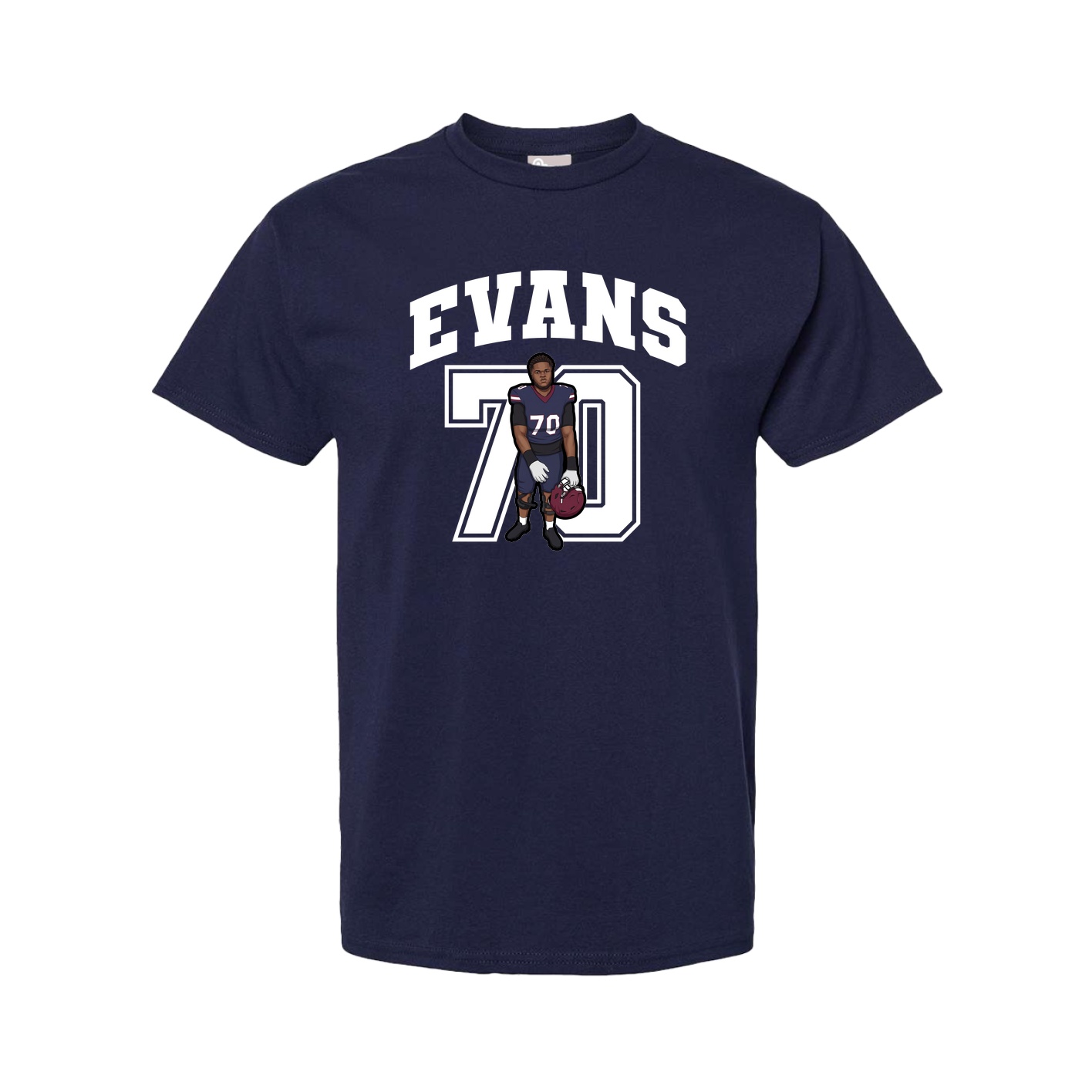 Youth Tee — Number in Navy