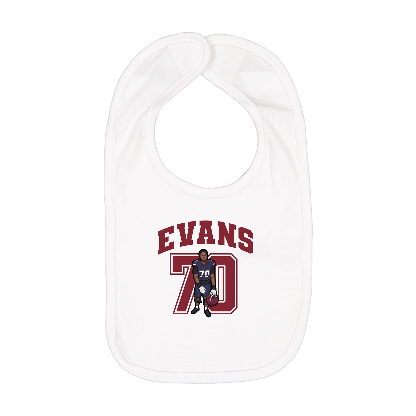 Infant Bib — Number in White