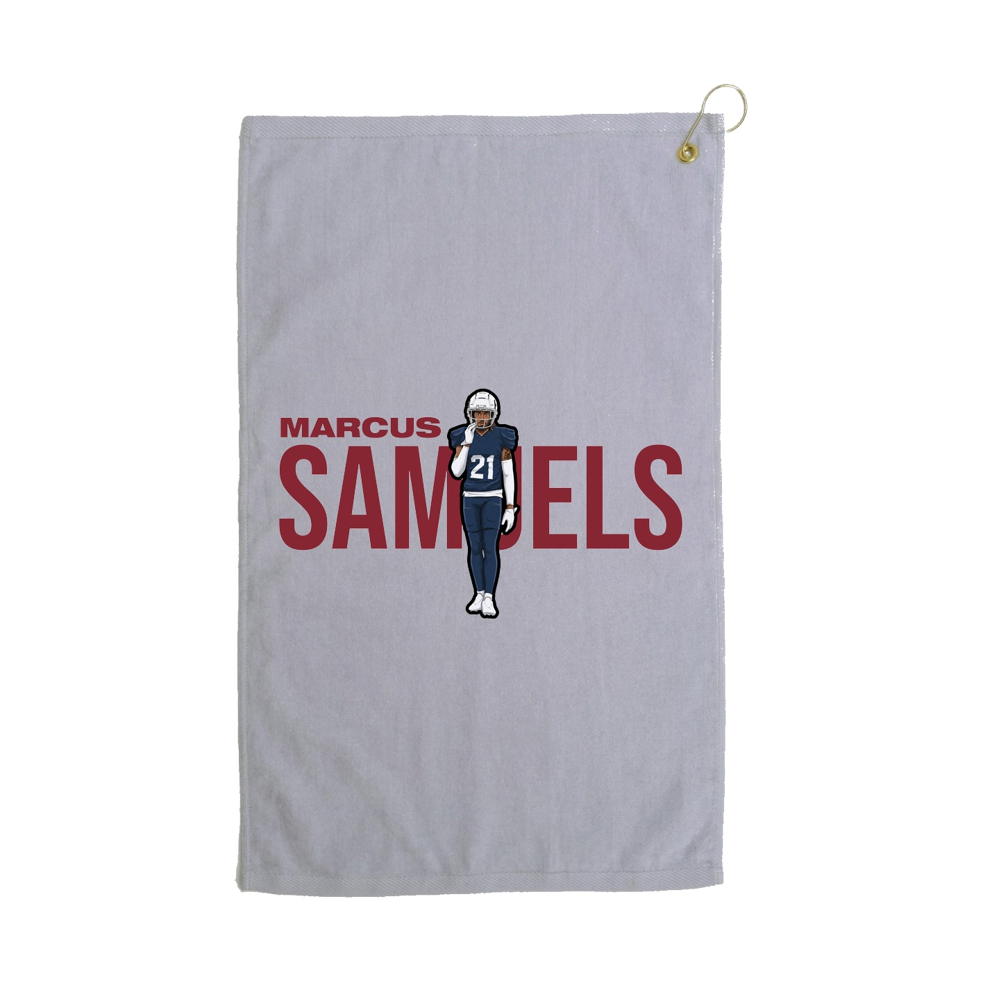 Golf Towel — Player Name in Grey
