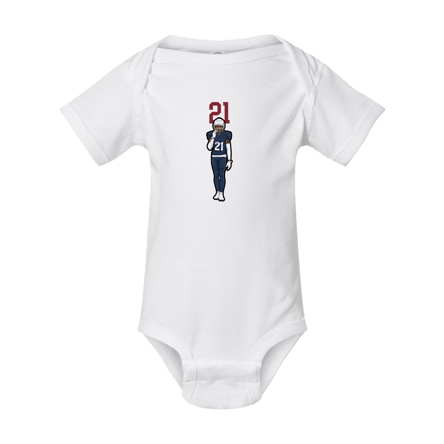 Baby Onesie — Number Top in White