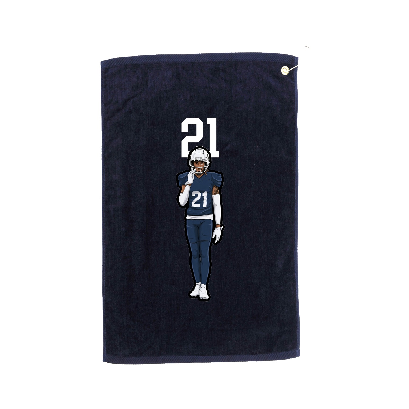 Golf Towel — Number Top in Navy