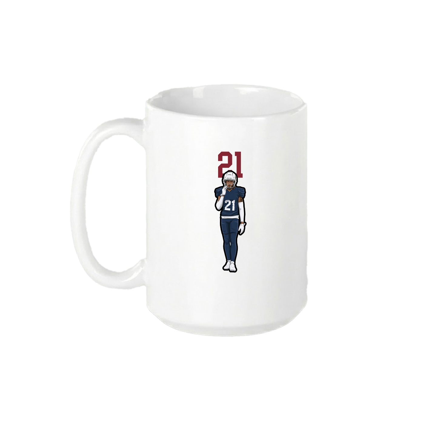 15oz Coffee Mug — Number Top in White