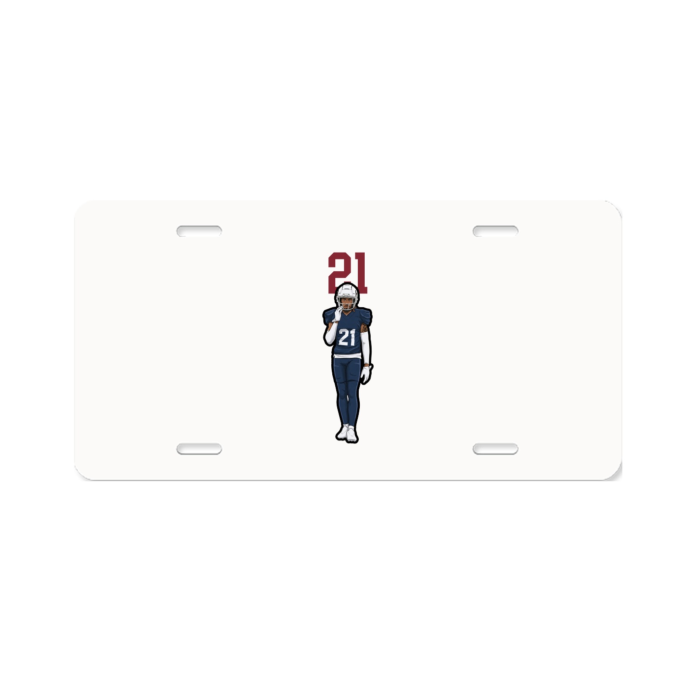 License Plate — Number Top in Classic