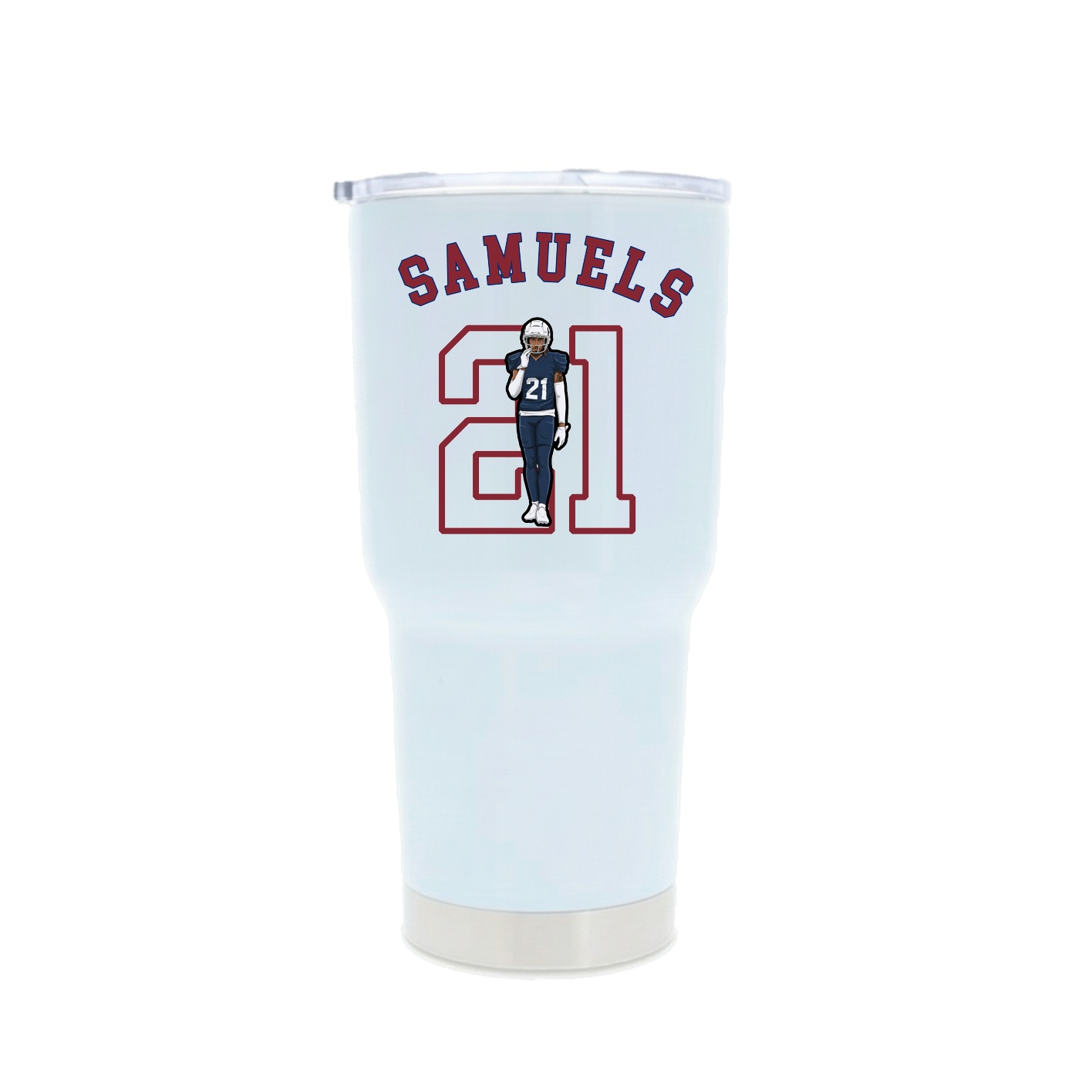 30oz Stainless Steel Tumbler — Shirsey Arch in White