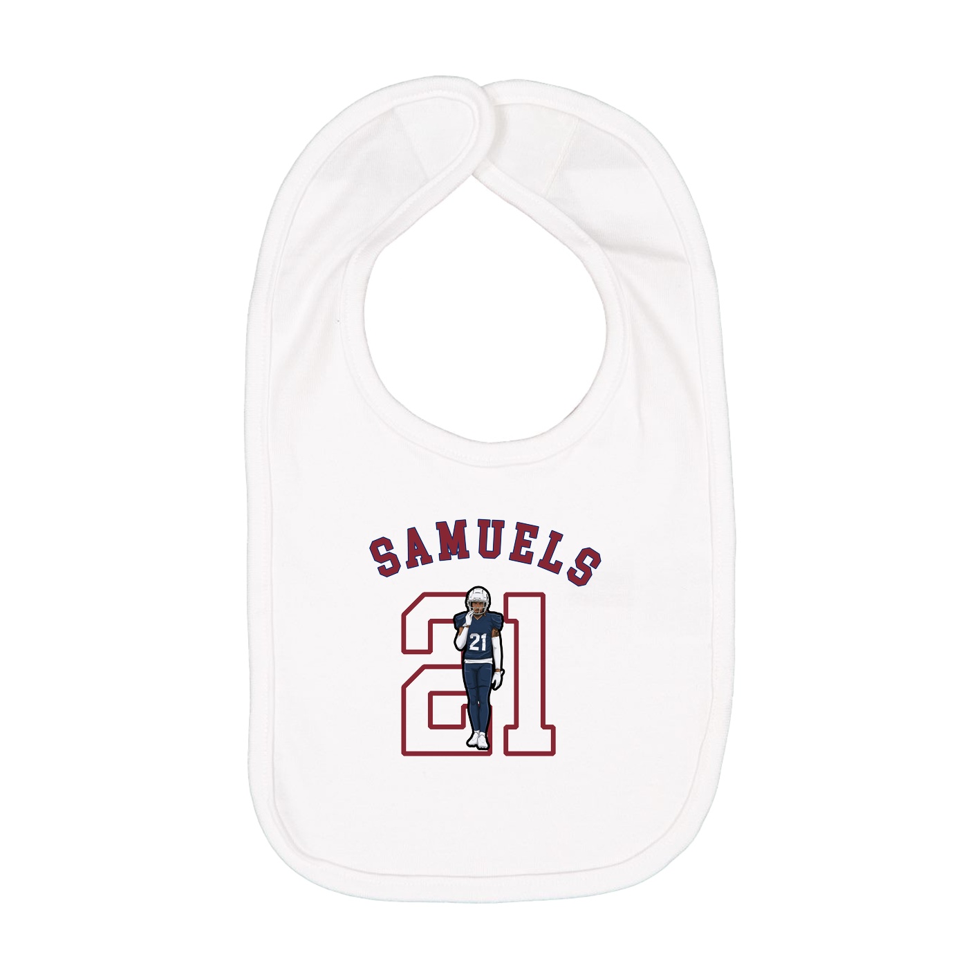 Infant Bib — Shirsey Arch in White