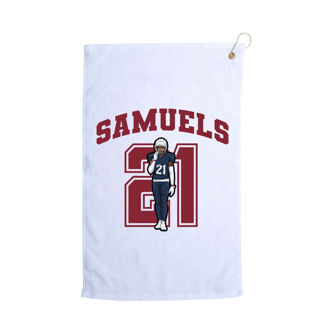 Golf Towel — Number in White