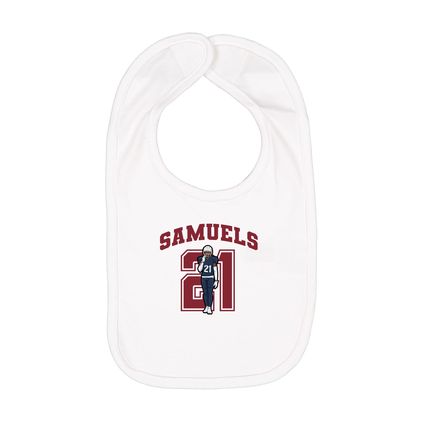 Infant Bib — Number in White
