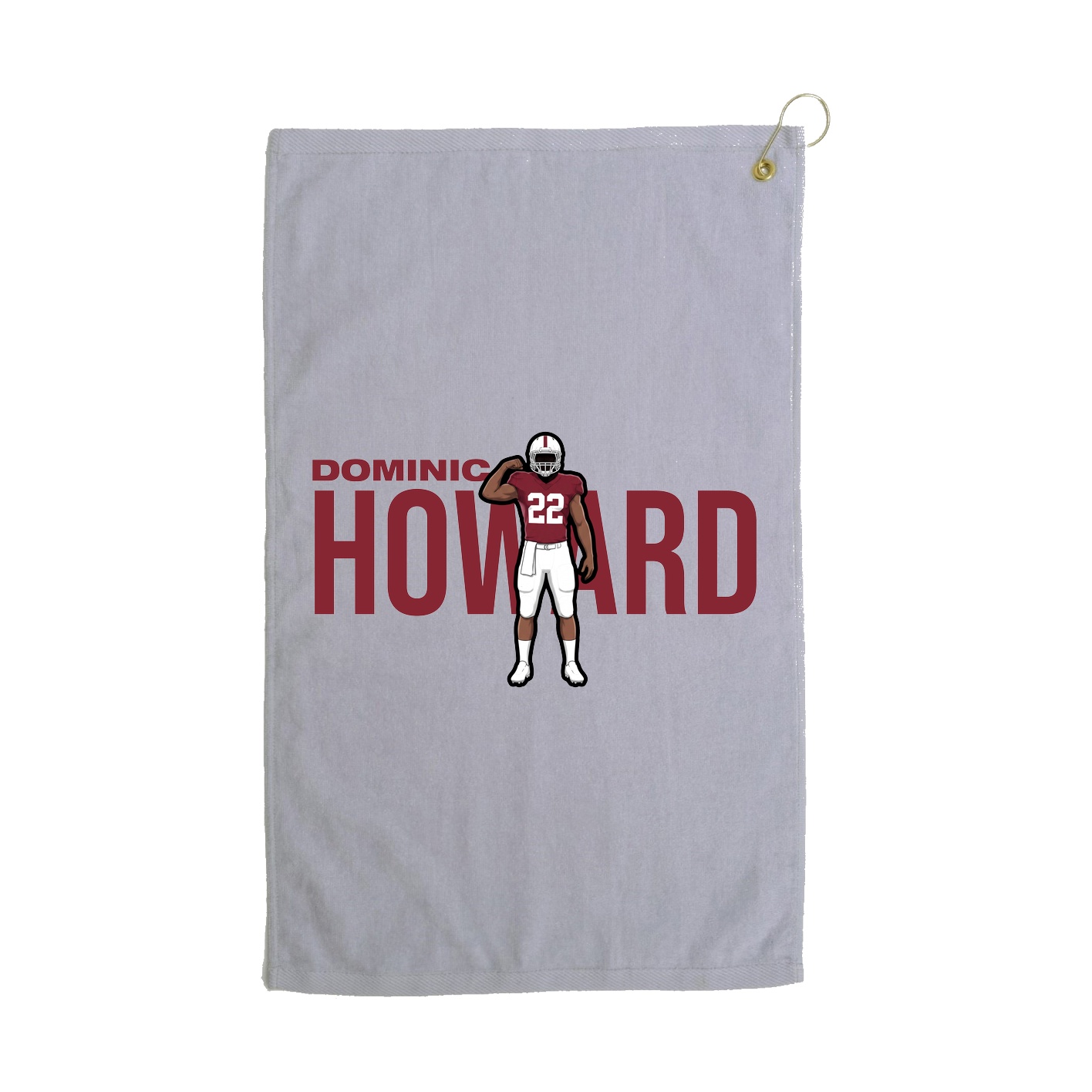 Golf Towel — Player Name in Grey