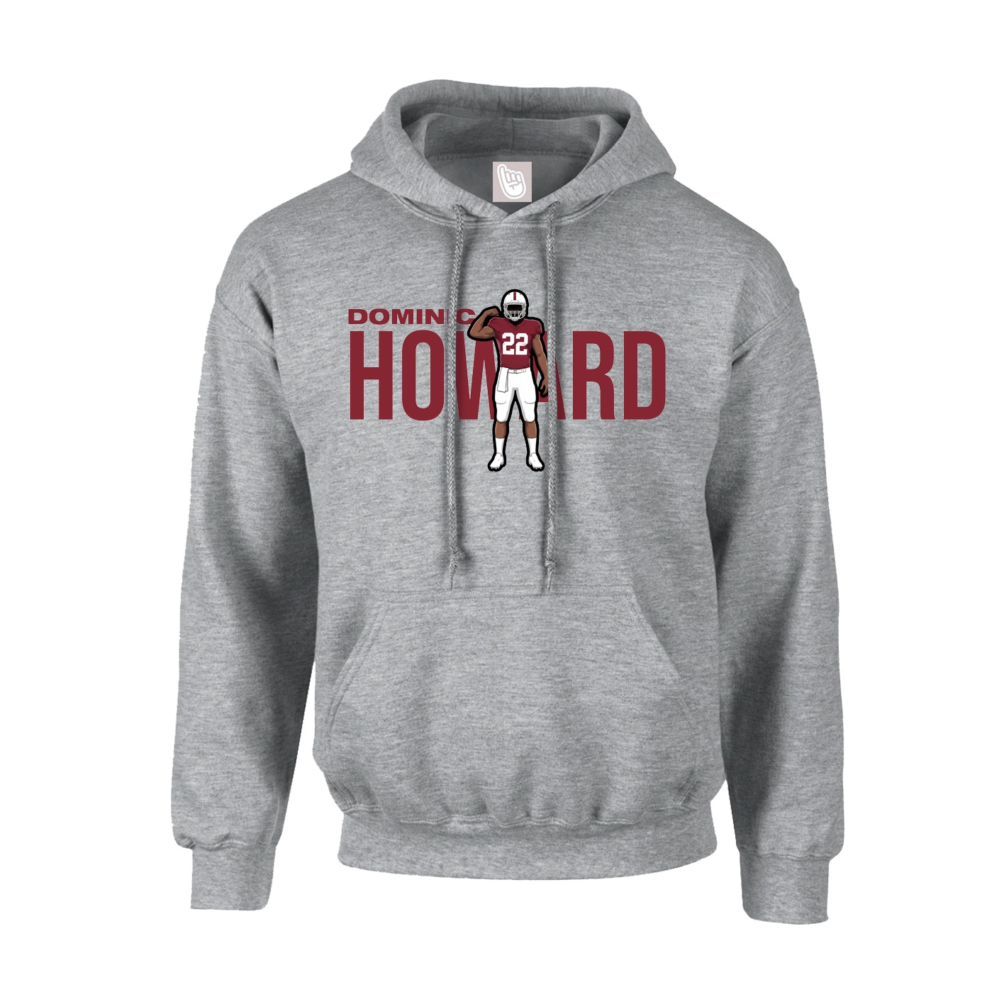 Hoodie — Player Name in Grey