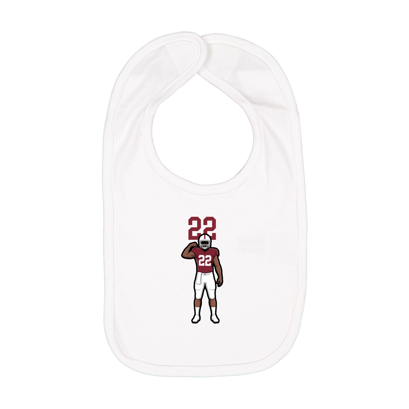 Infant Bib — Number Top in White