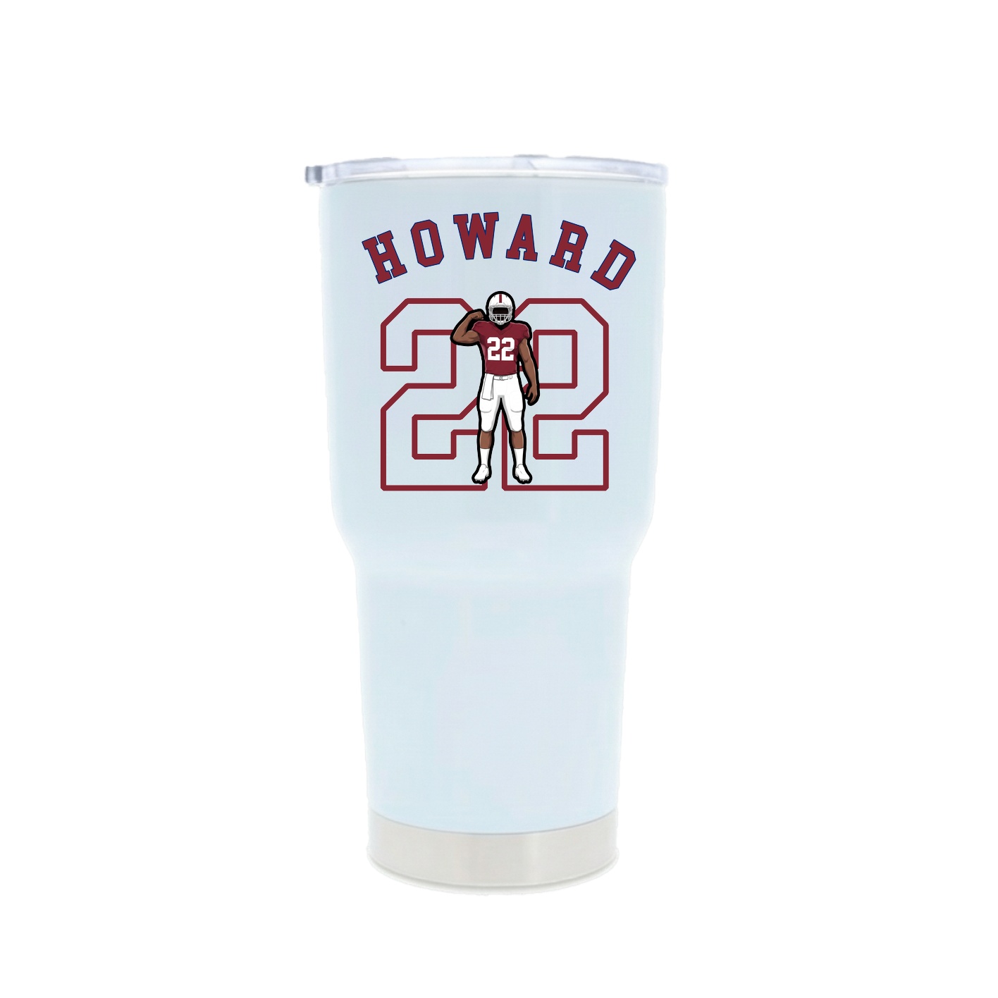 30oz Stainless Steel Tumbler — Shirsey Arch in White