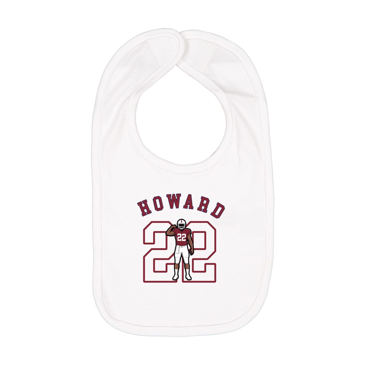 Infant Bib — Shirsey Arch in White