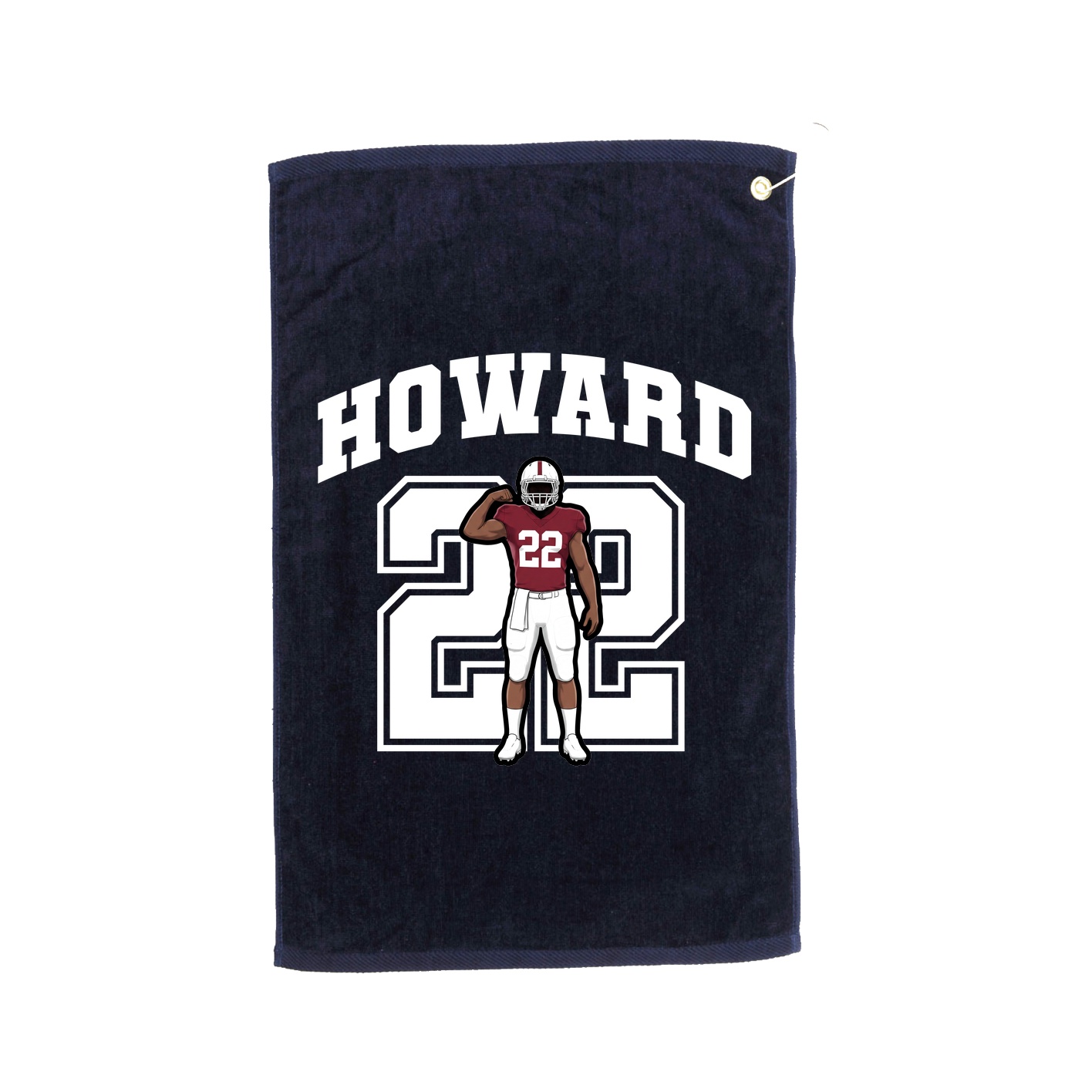 Golf Towel — Number in Navy