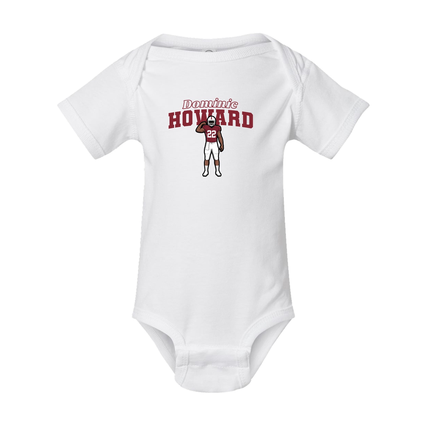 Baby Onesie — Name Arch in White