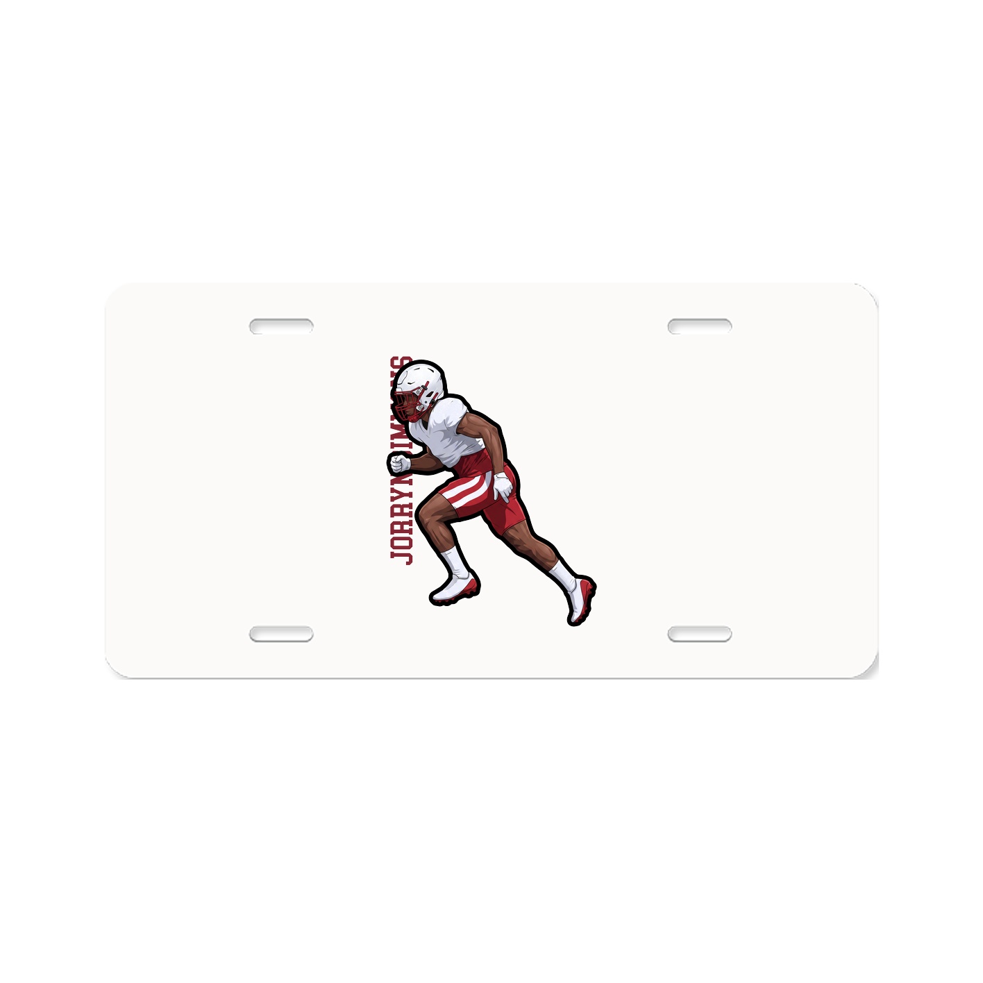 License Plate — Name Vertical in Classic