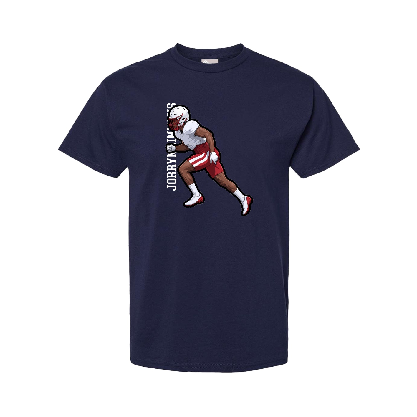 Youth Tee — Name Vertical in Navy