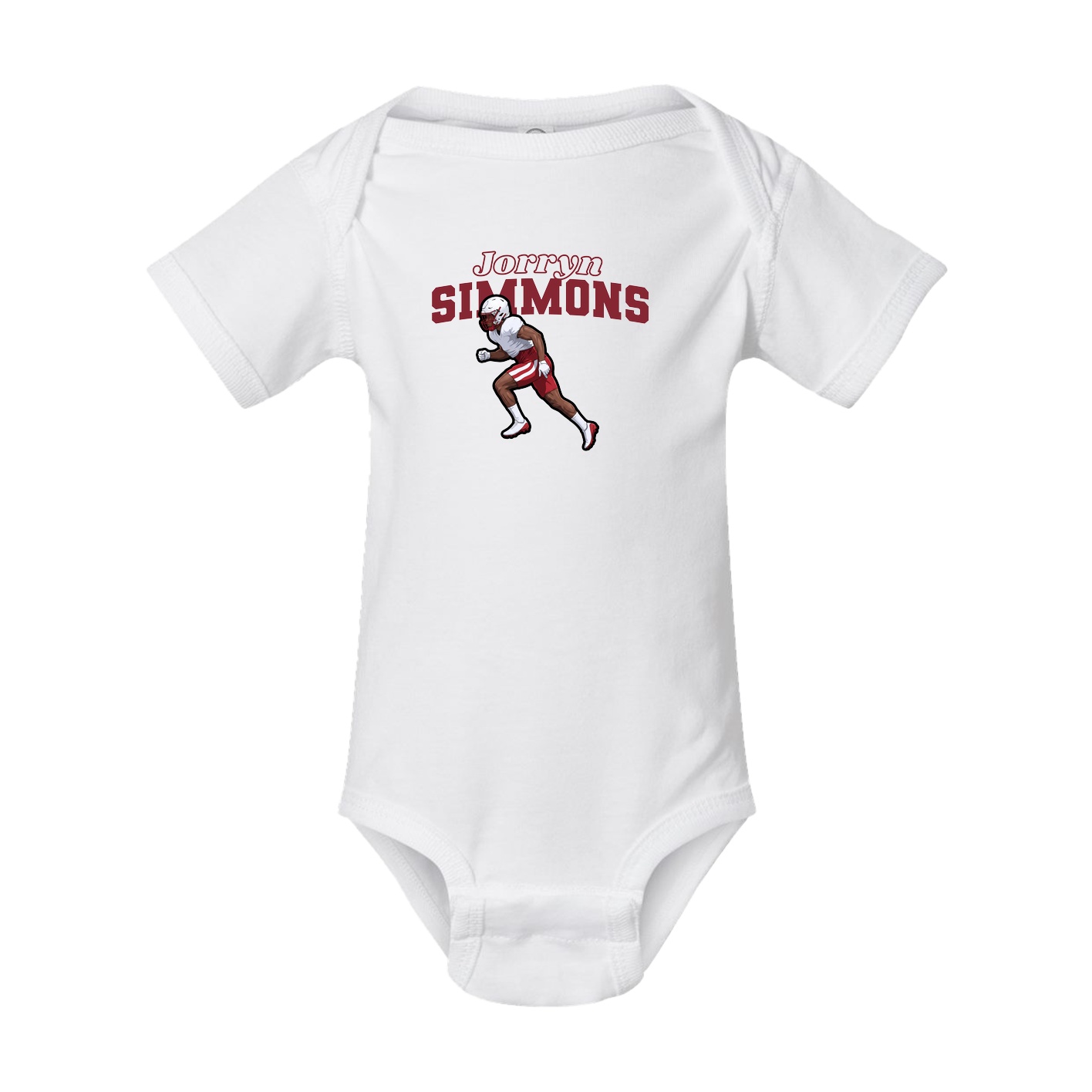Baby Onesie — Name Arch in White
