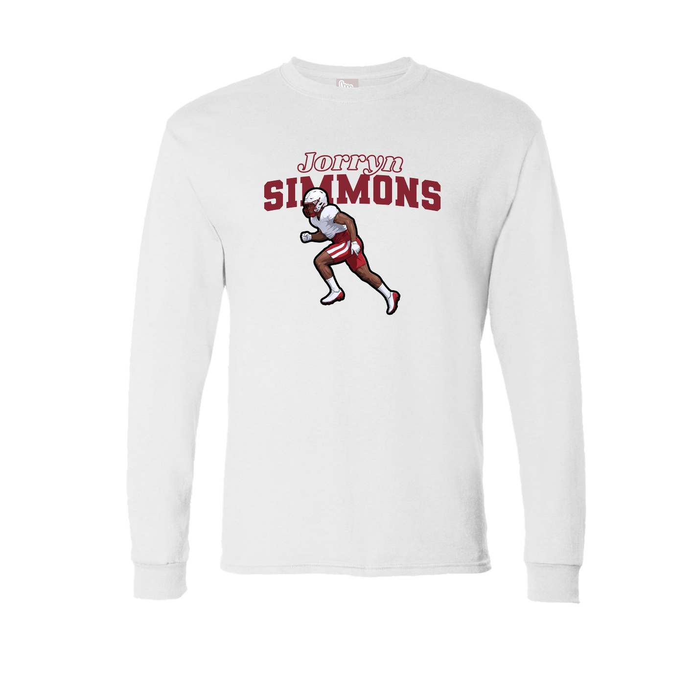 Long Sleeve Tee — Name Arch in White