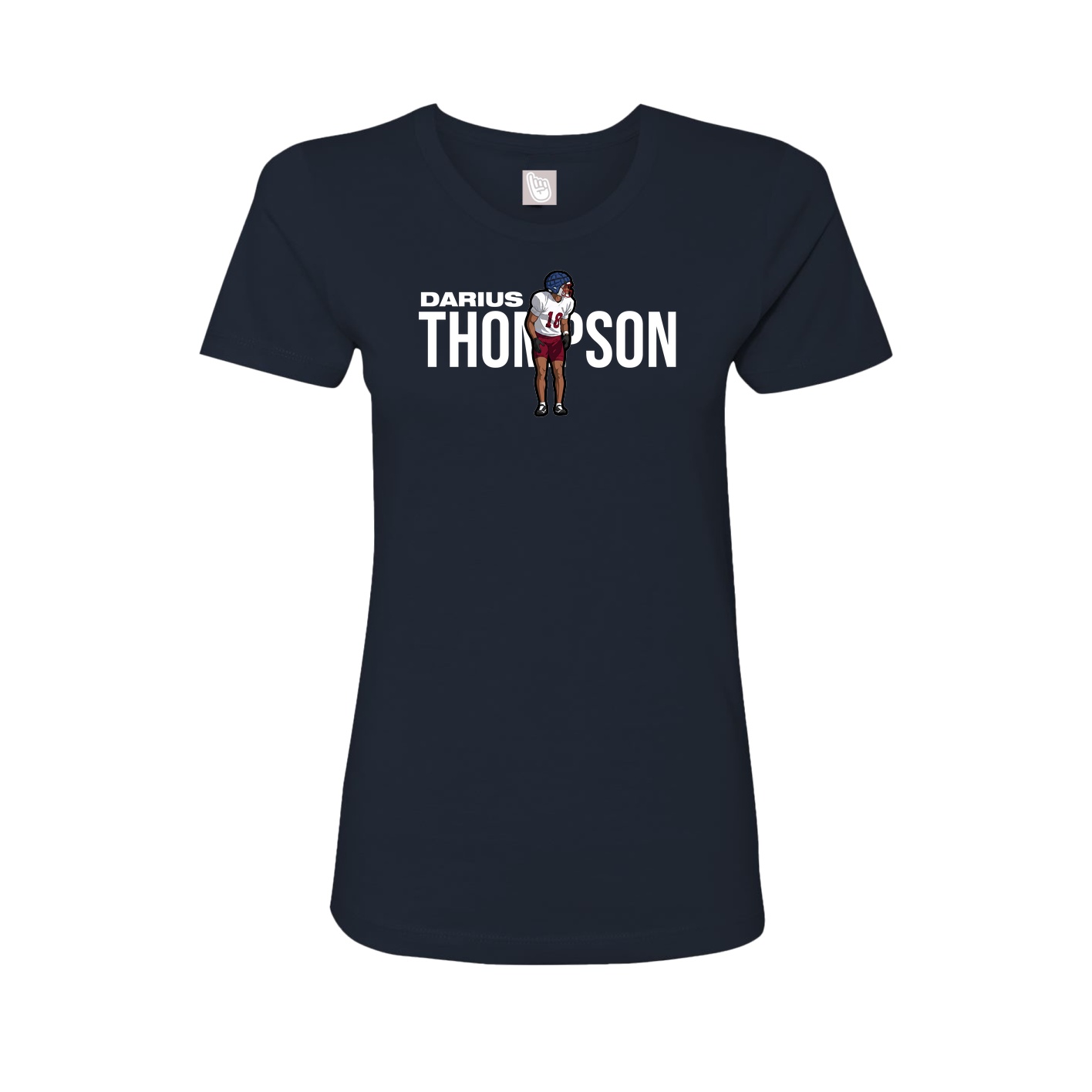 Fitted Women's Tee — Player Name in Navy