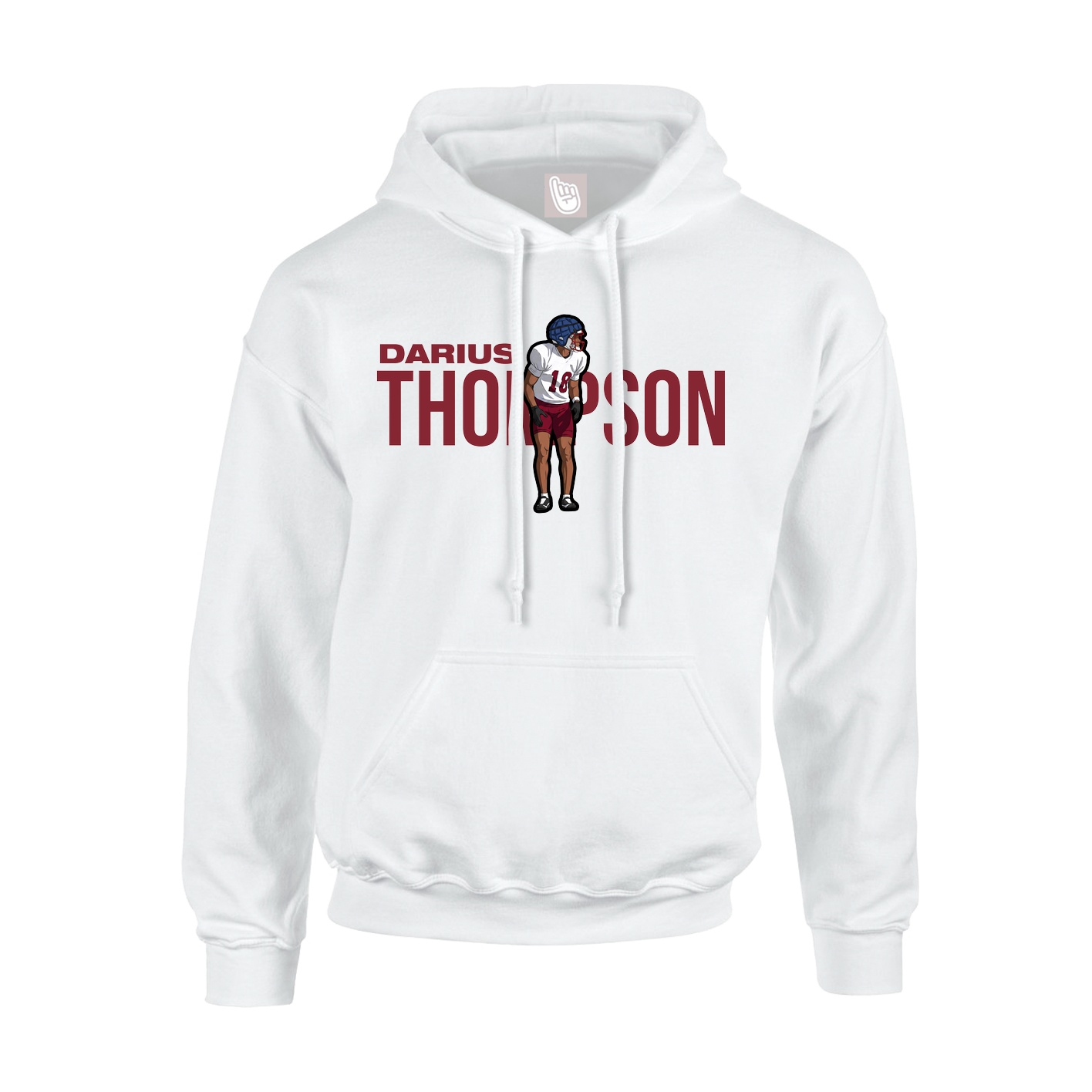Youth Hoodie — Player Name in White