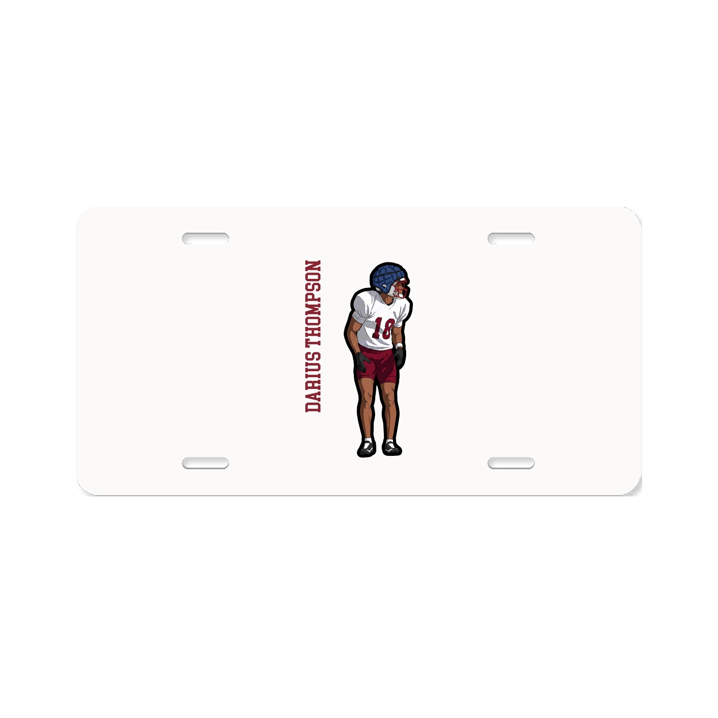 License Plate — Name Vertical in Classic