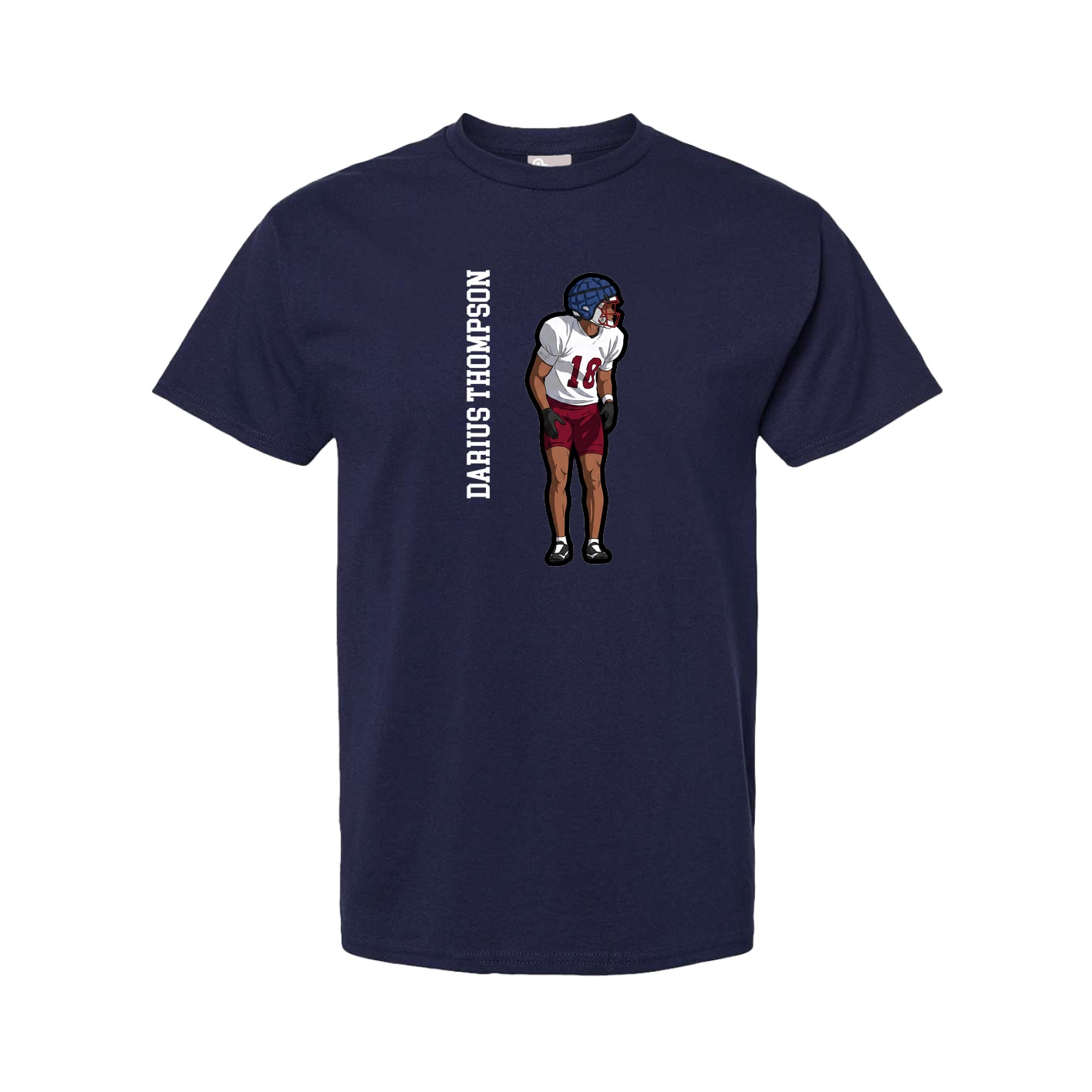 Youth Tee — Name Vertical in Navy