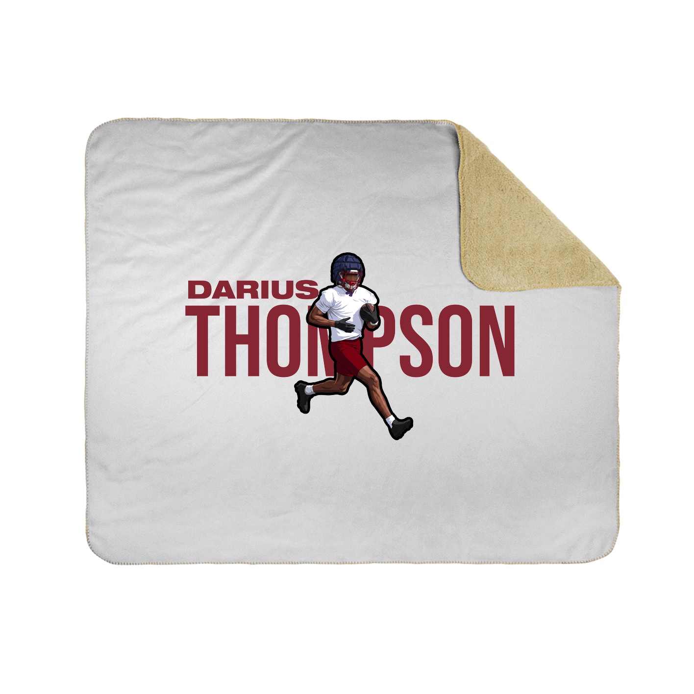 Throw Blanket — Player Name in White