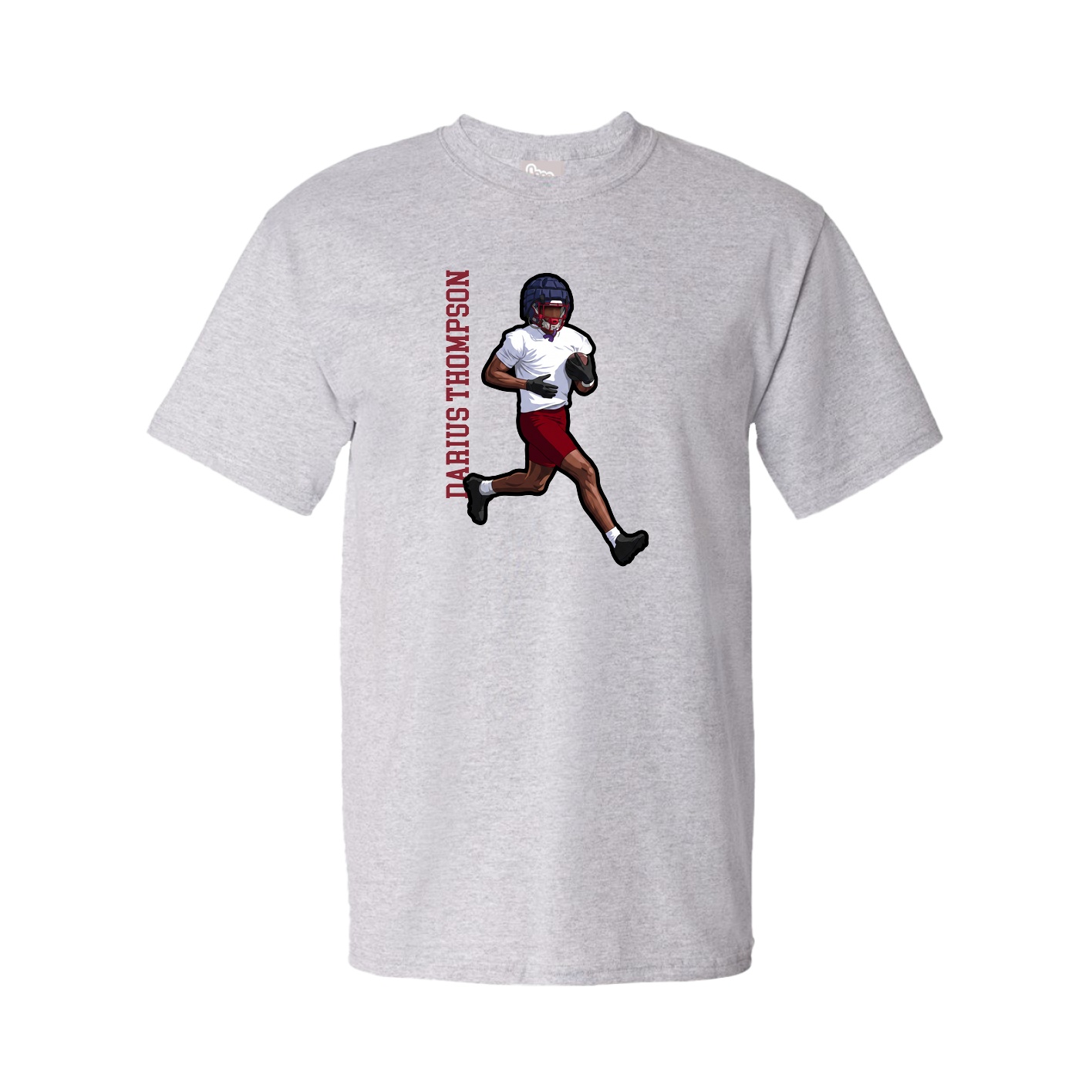 Tee — Name Vertical in Grey