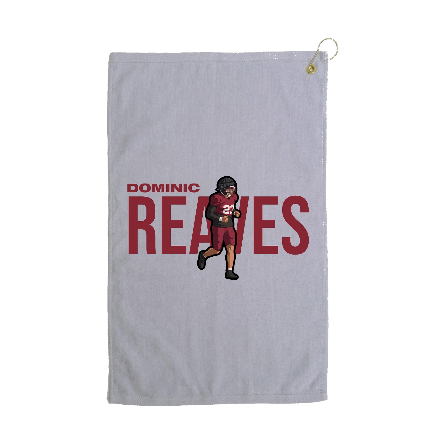 Golf Towel — Player Name in Grey