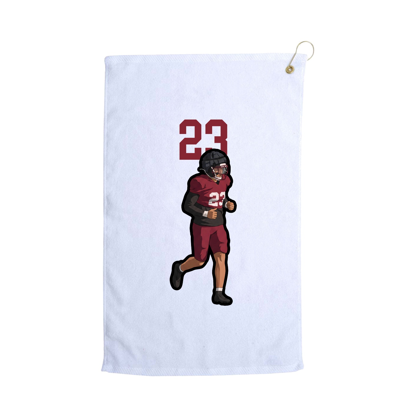Golf Towel — Number Top in White