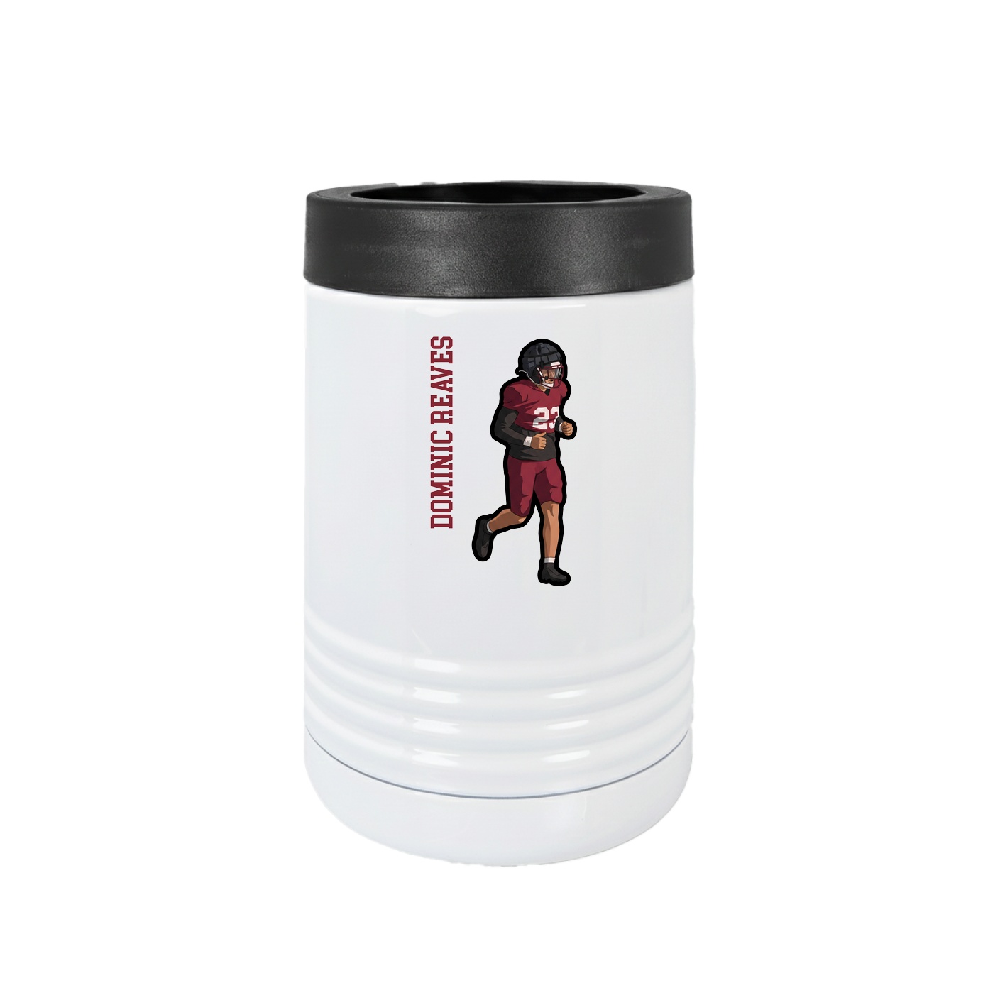 Beverage Holder — Name Vertical in White