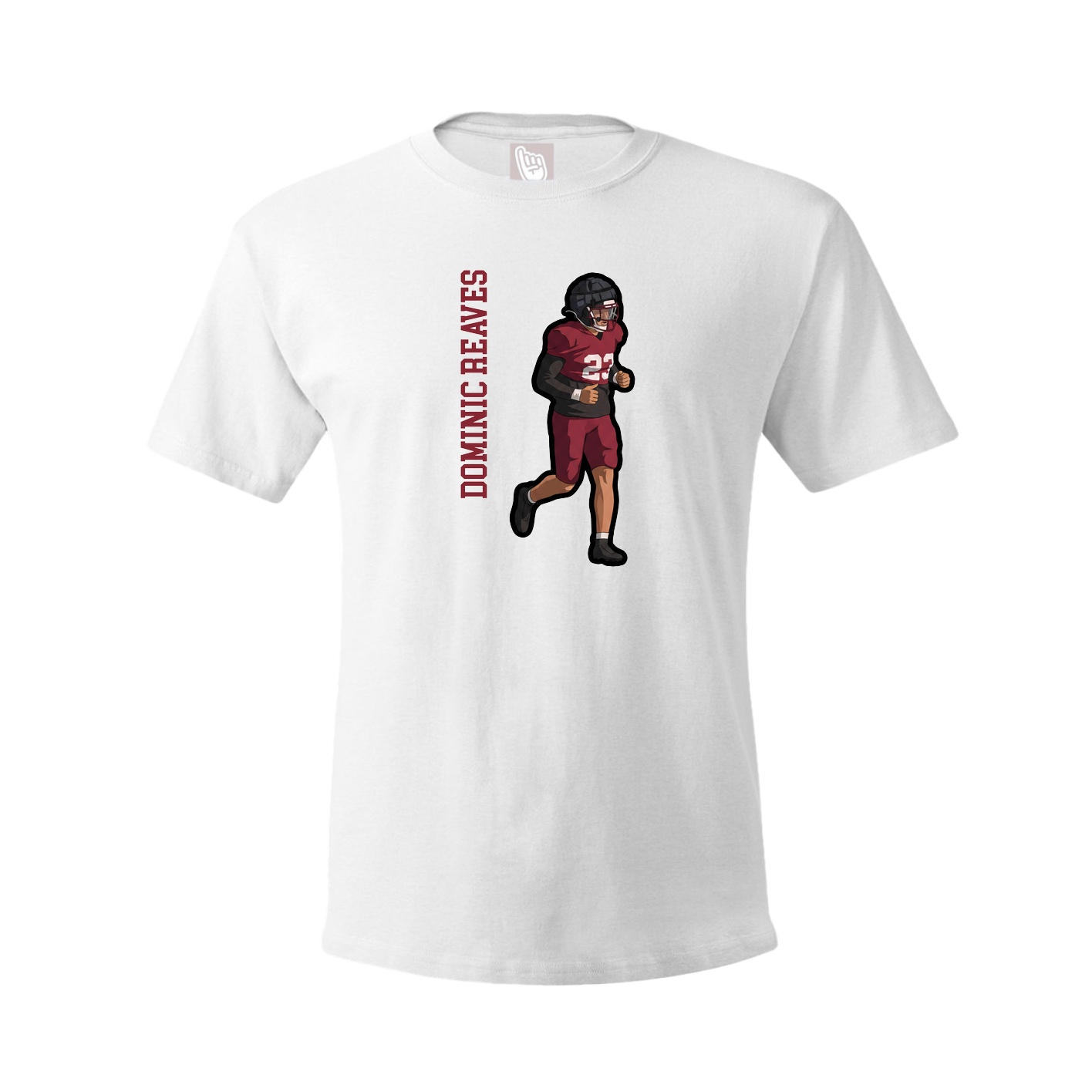 Tee — Name Vertical in White