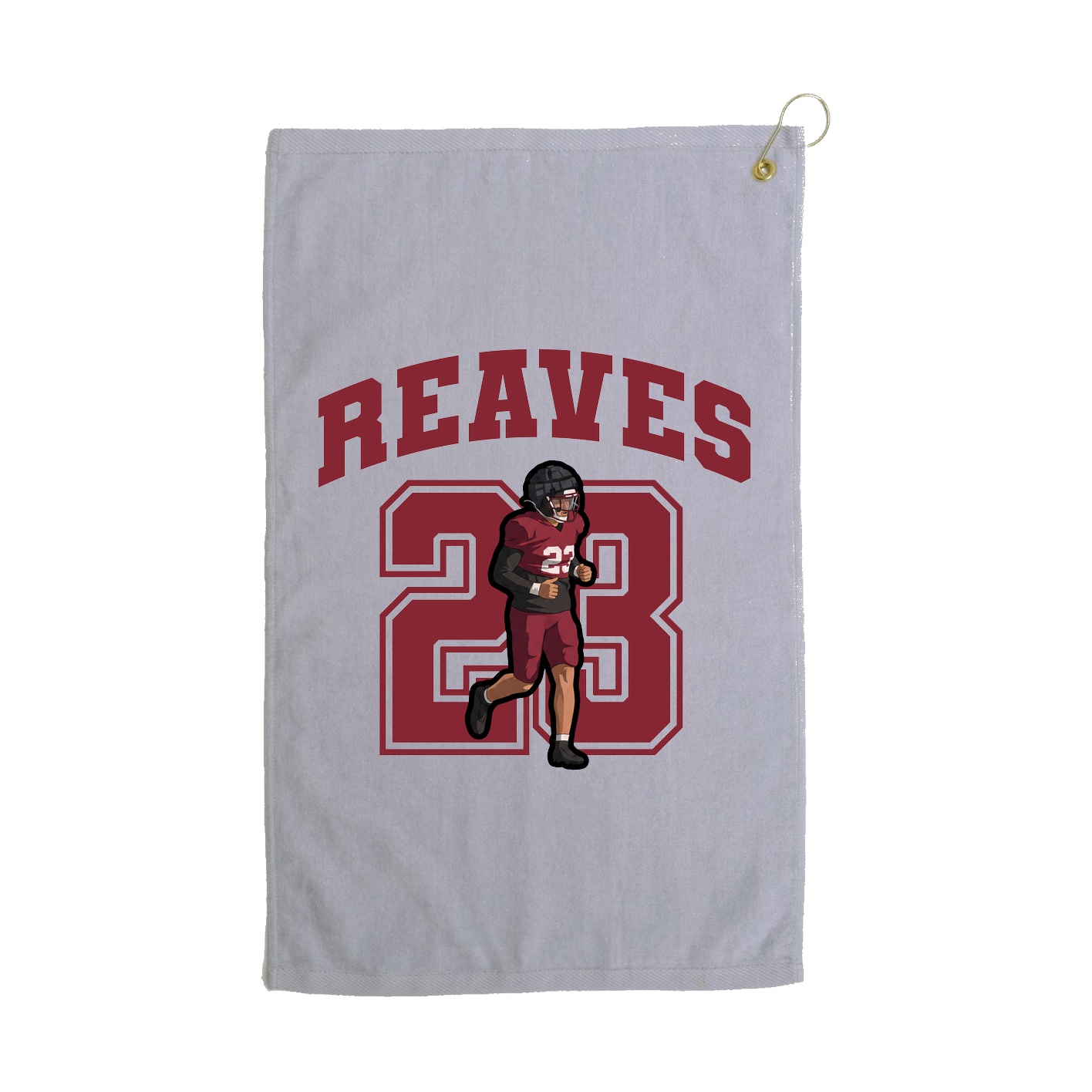 Golf Towel — Number in Grey