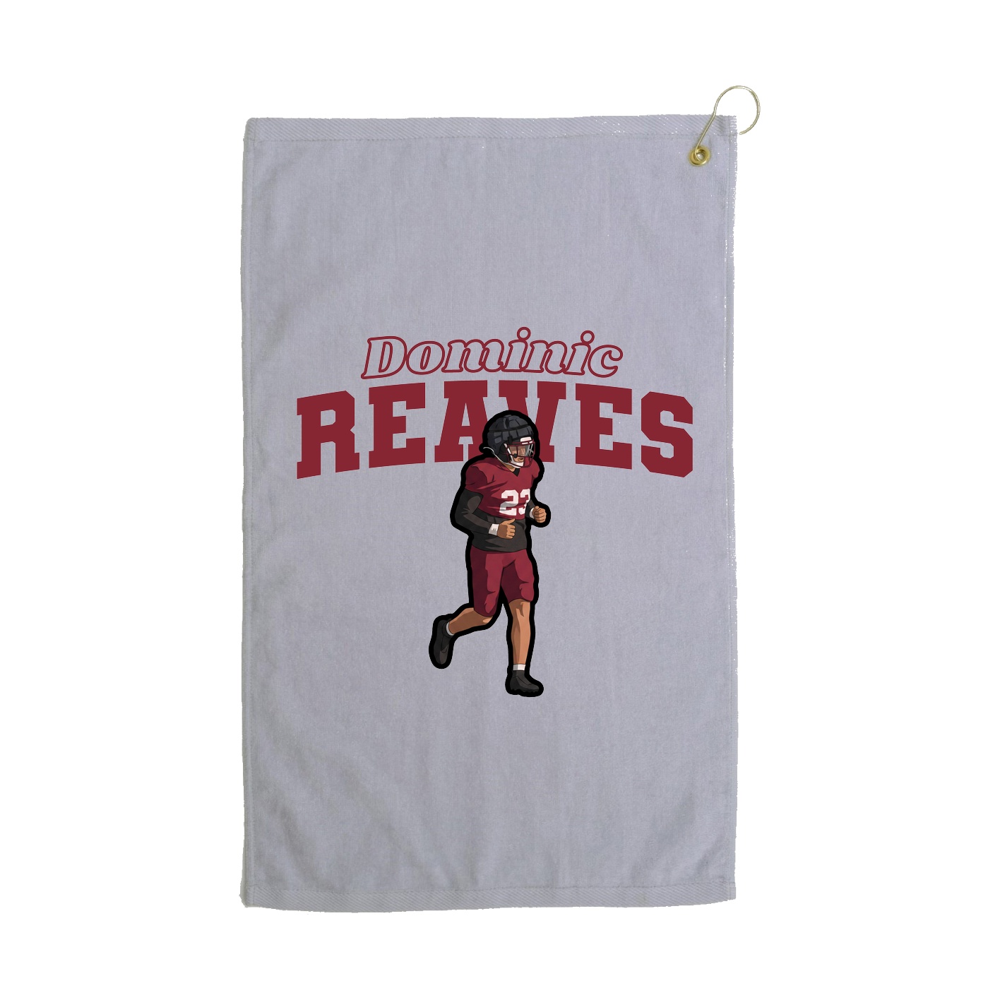 Golf Towel — Name Arch in Grey