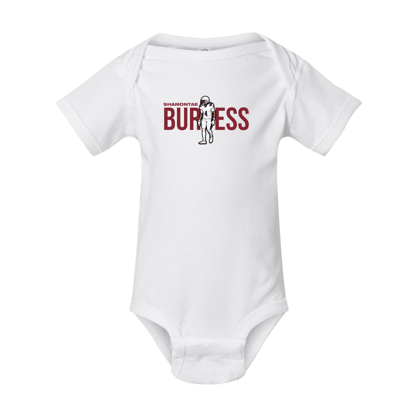 Baby Onesie — Player Name in White