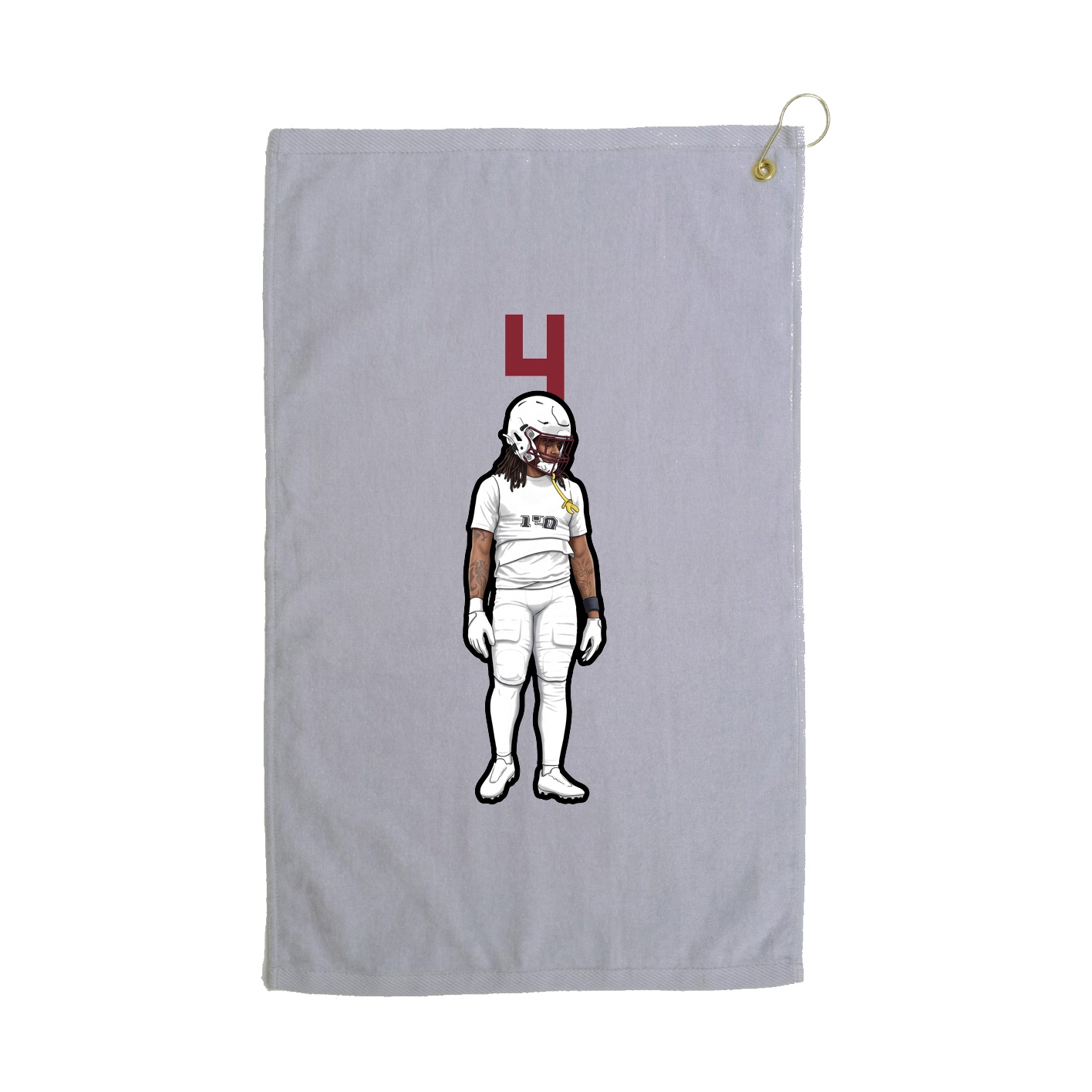 Golf Towel — Number Top in Grey