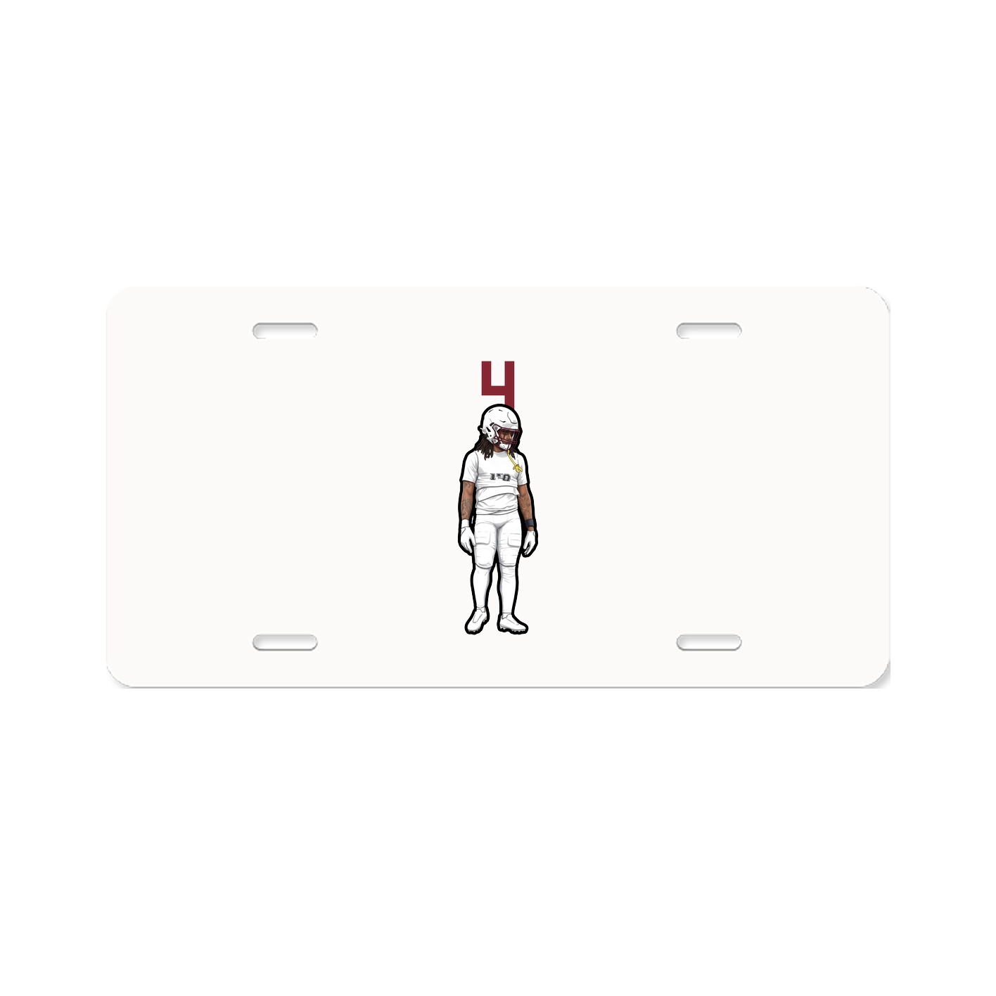 License Plate — Number Top in Classic