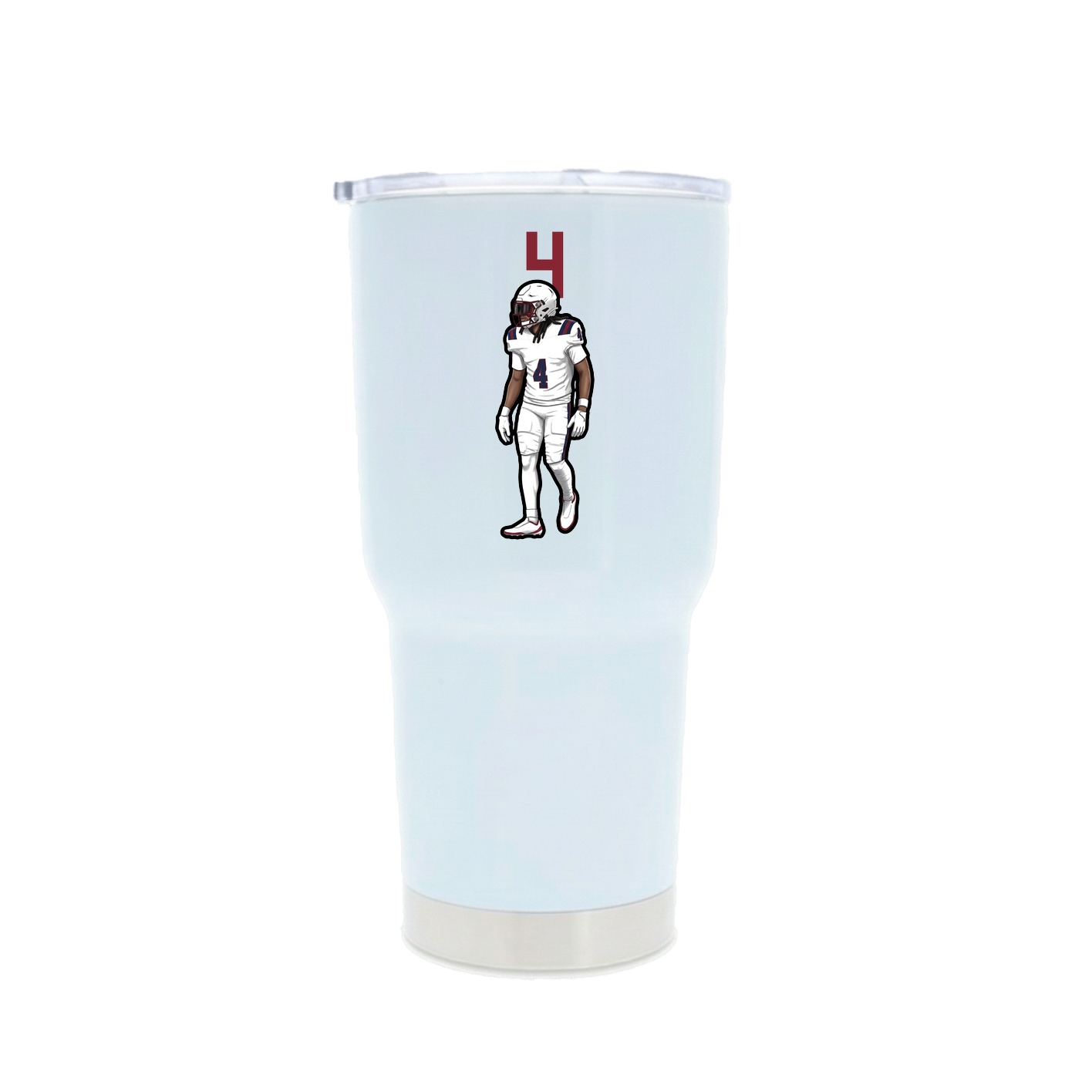 30oz Stainless Steel Tumbler — Number Top in White