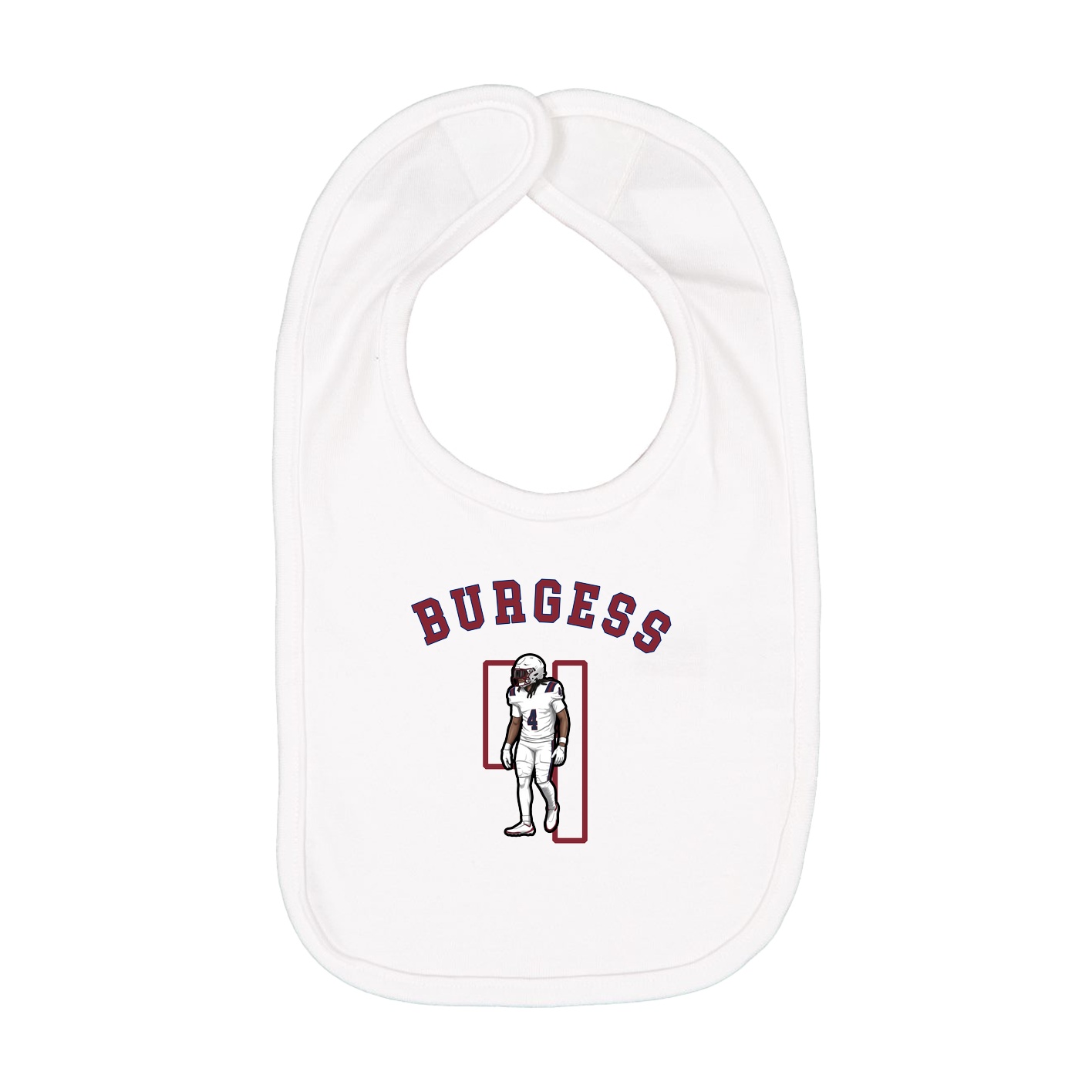 Infant Bib — Shirsey Arch in White