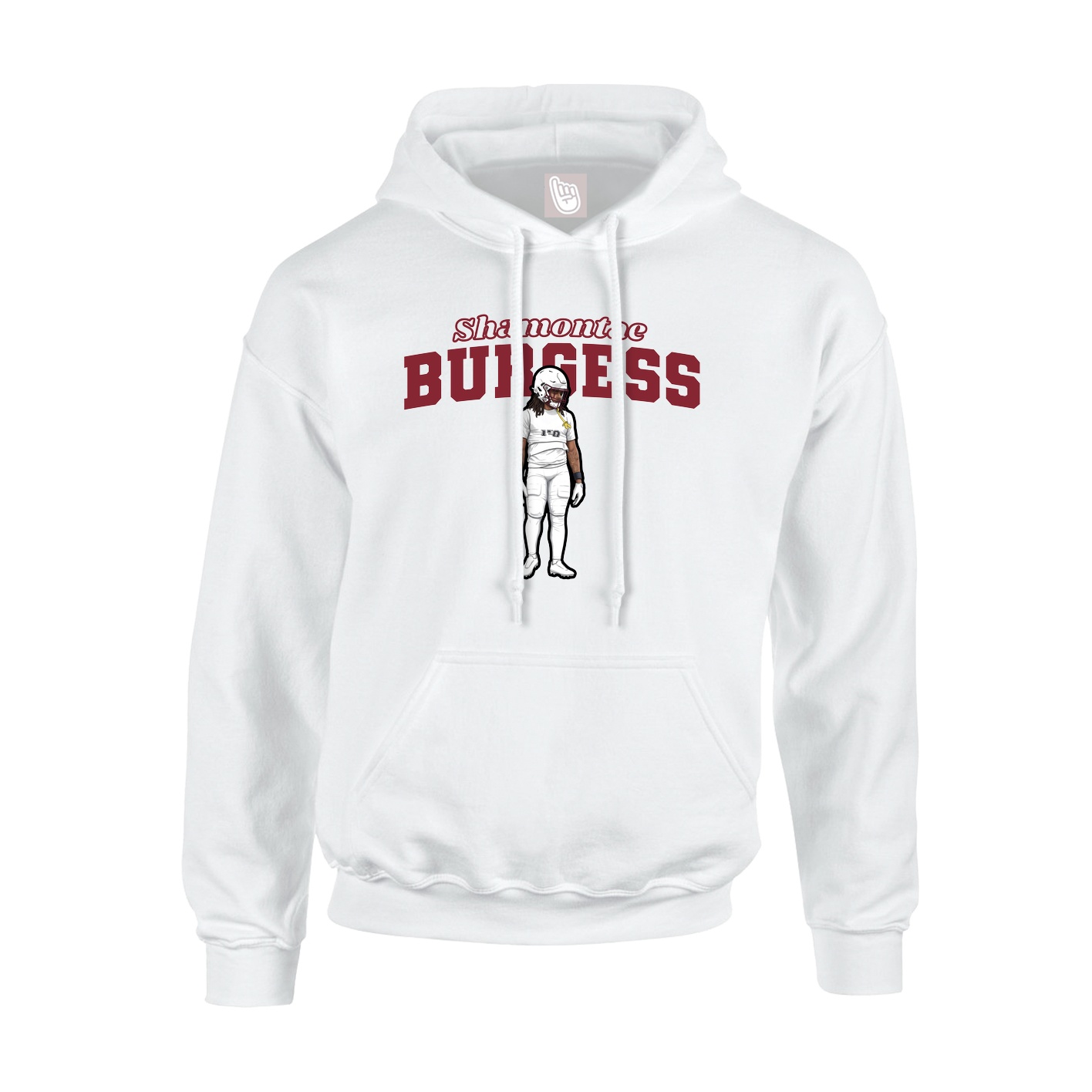 Hoodie — Name Arch in White