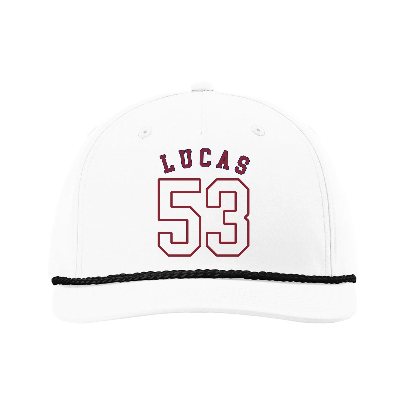 Five-Panel Classic Rope Cap — Shirsey Arch in White