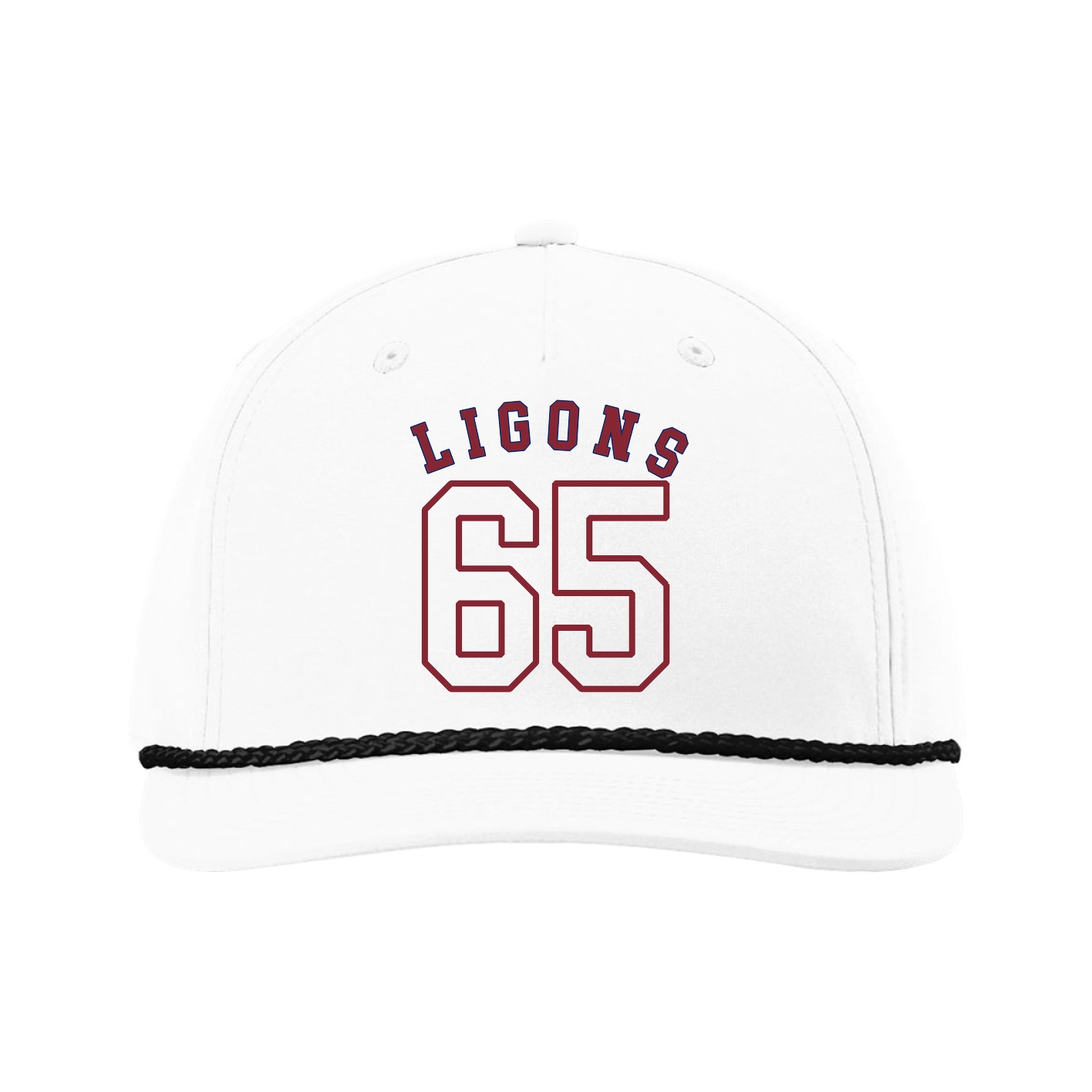 Five-Panel Classic Rope Cap — Shirsey Arch in White