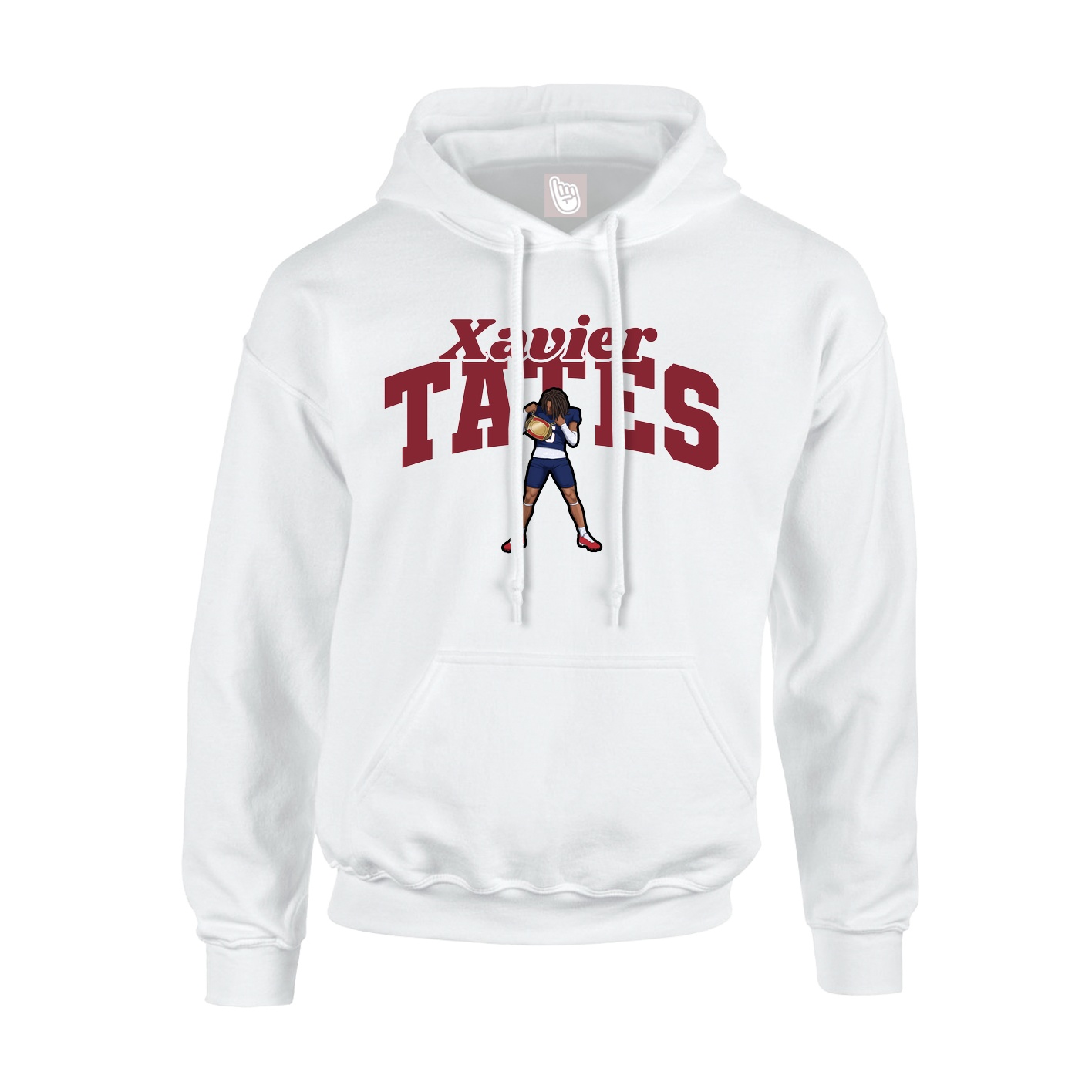 Youth Hoodie — Signature Arch in White