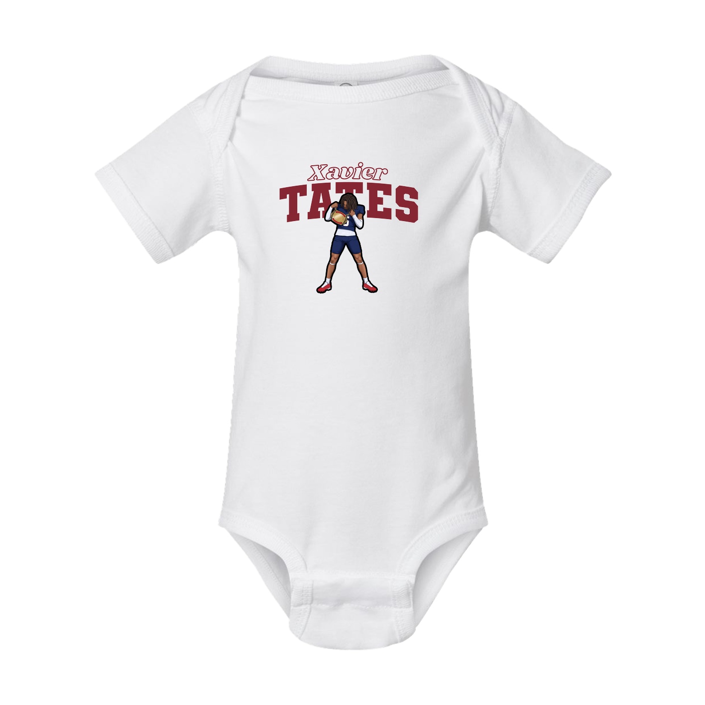Baby Onesie — Name Arch in White