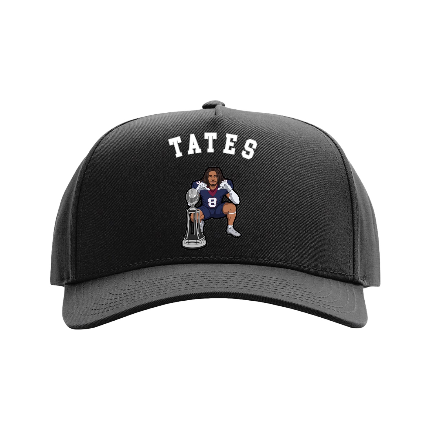 Full Fabric Five-Panel Champ Cap — Shirsey Arch in Black