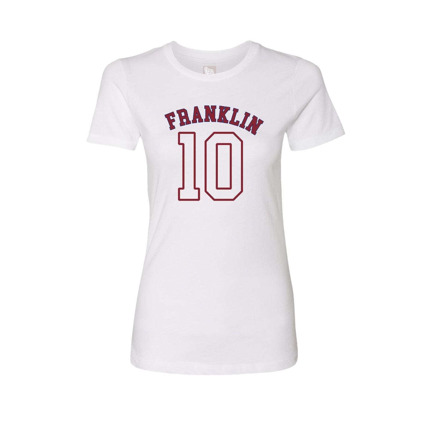 Fitted Women's Tee — Shirsey Arch in White